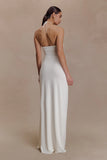 Quincy Halter Maxi Dress With Hardware Ivory