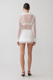 Frankie Organza Cross Over Shirt White