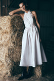 Cindy Collared Midi Dress White