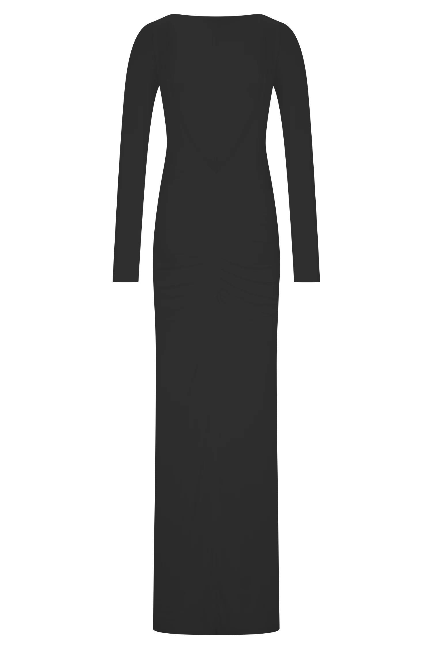 Louisa Long Sleeve Slinky Maxi Dress Black