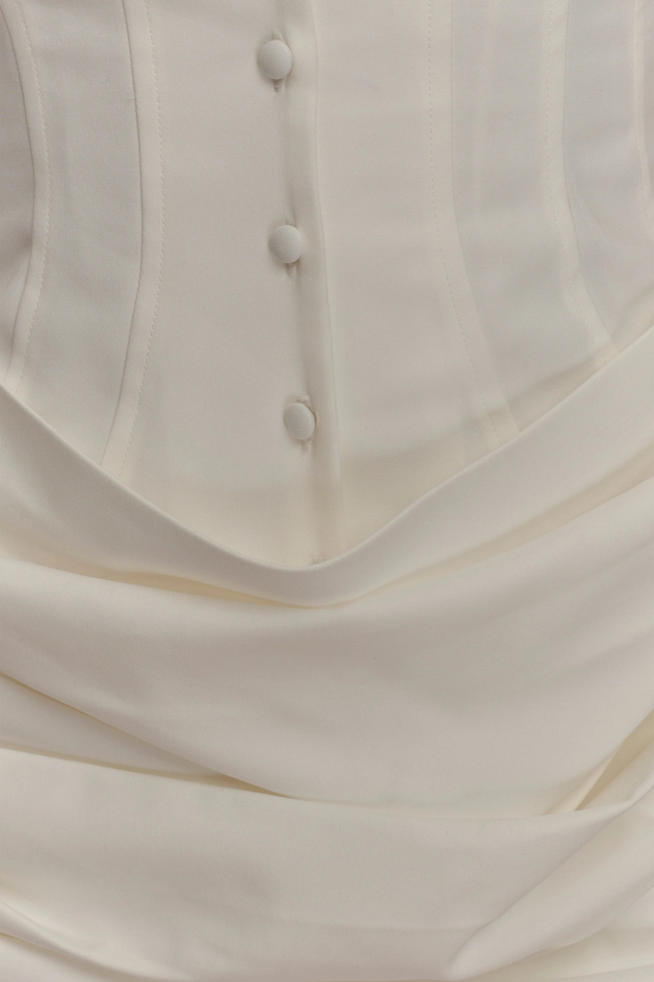 Tarryn Collared Cotton Mini Dress White