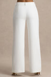Silvia White Straight Leg Trousers
