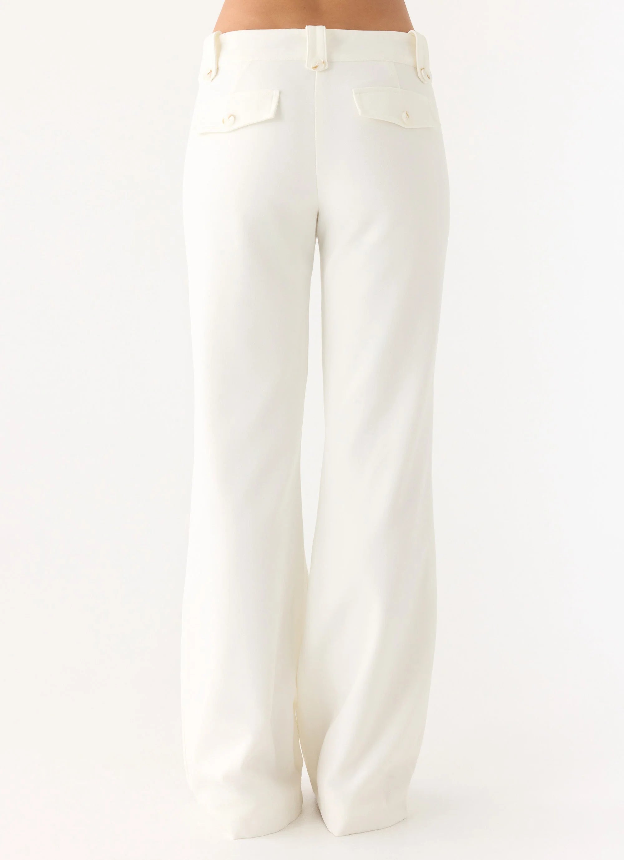 Weiss Low Rise Suiting Pants - White