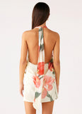 Eleanora Plunge Mini Dress Siena Floral