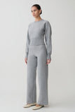 Kerrymae Straight Leg Knit Pants Grey Marle