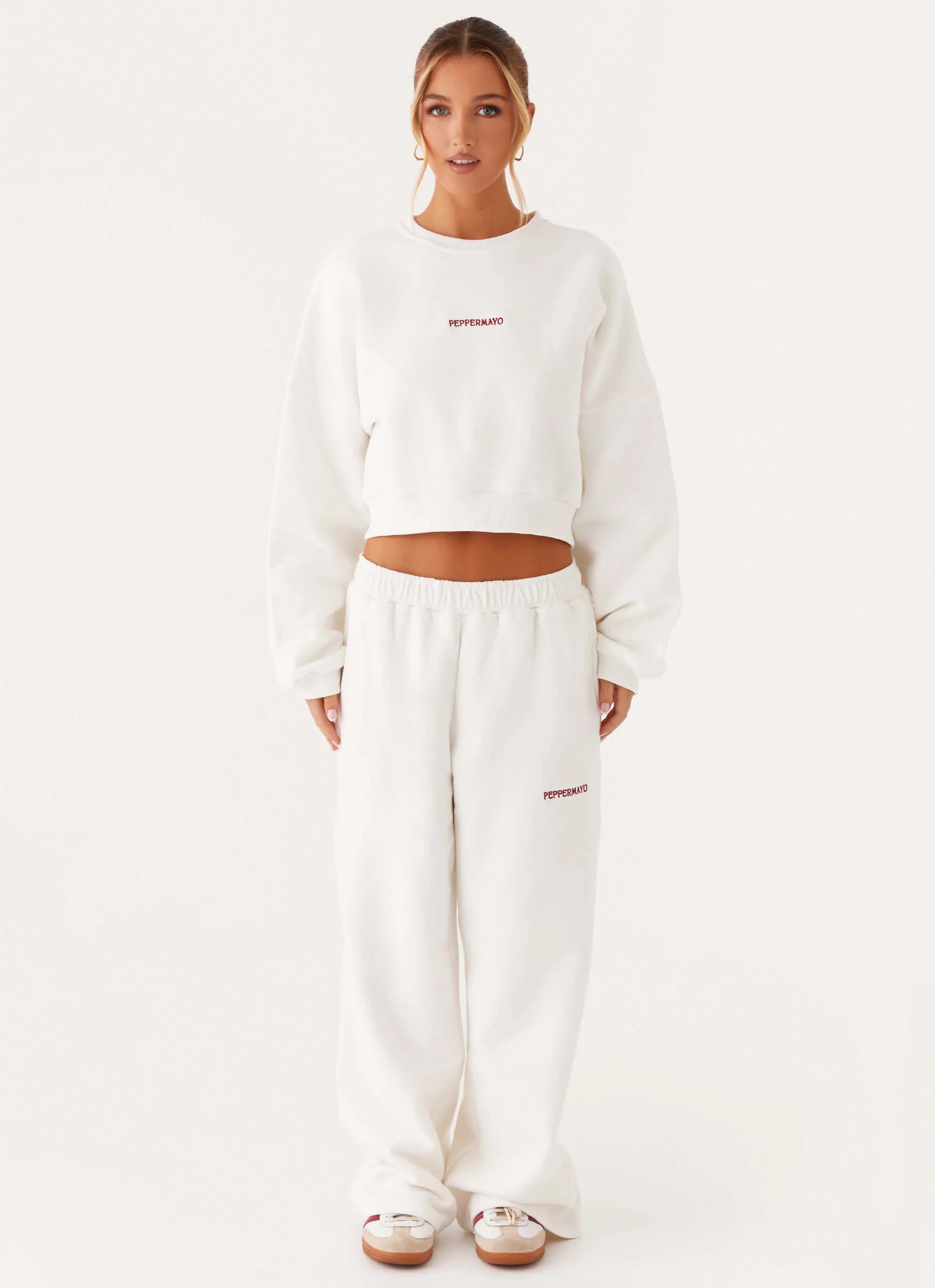 Signature Cropped Sweatshirt Ivory