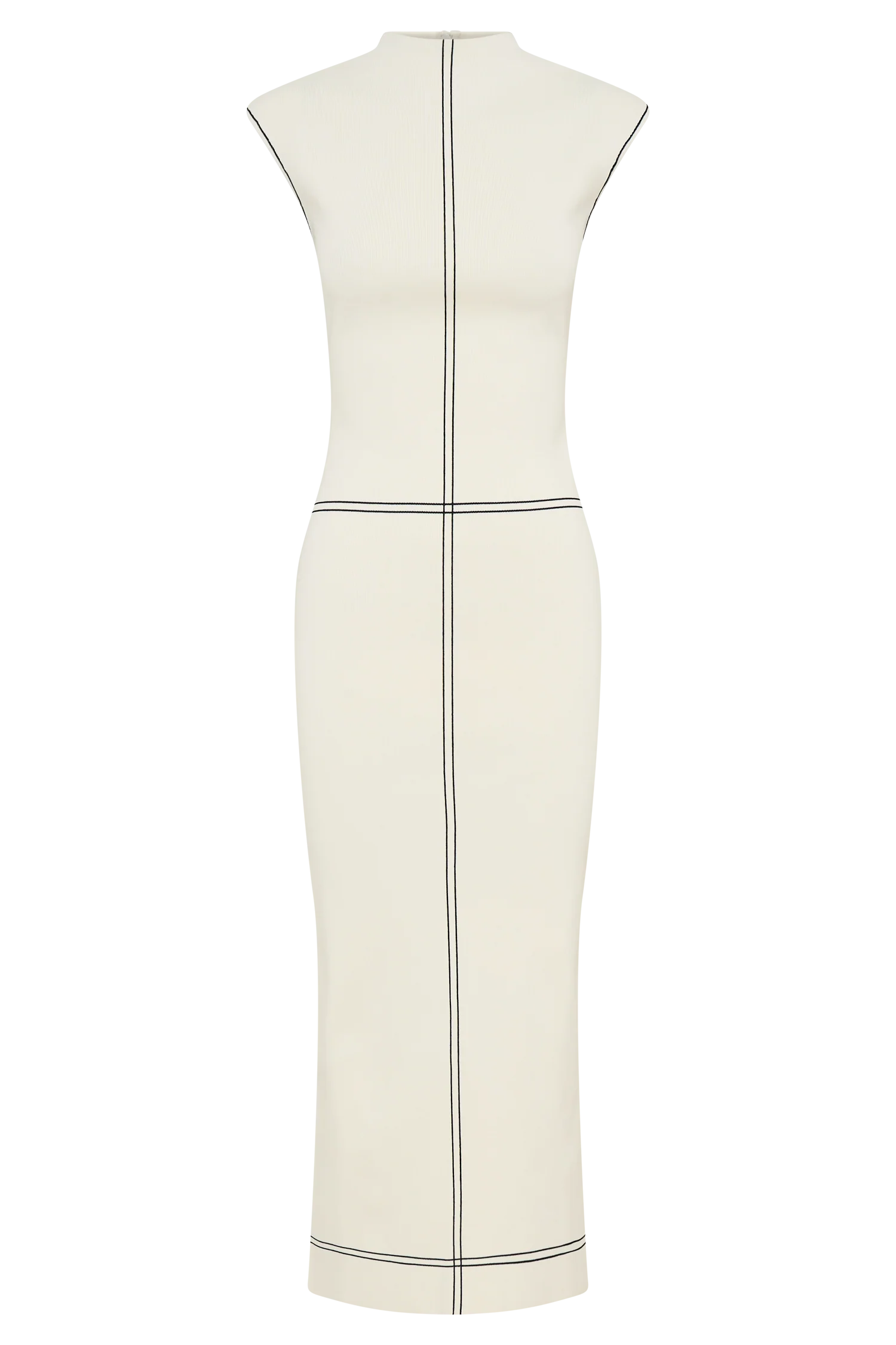 Malone Bandage Knit Midi Dress Ivory