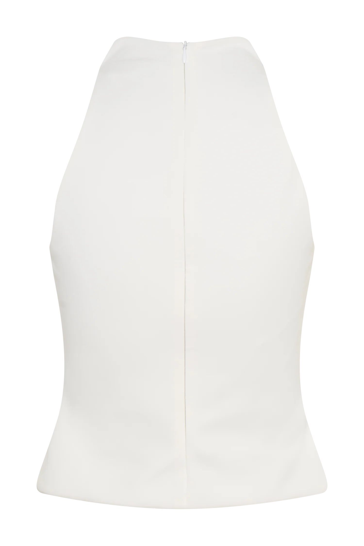 Portia Scuba Sleeveless Top White