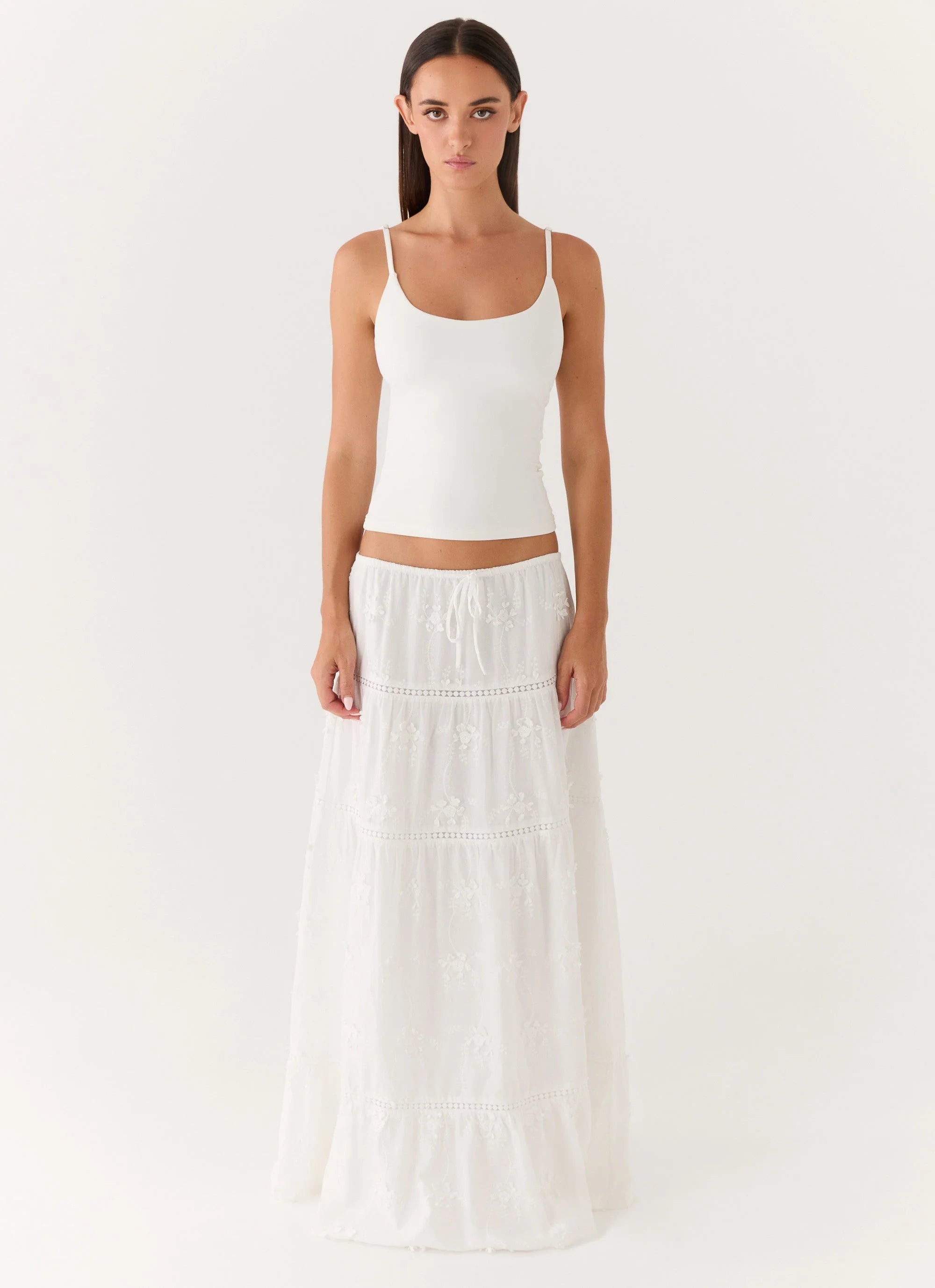 Yours To Keep Maxi Skirt - White