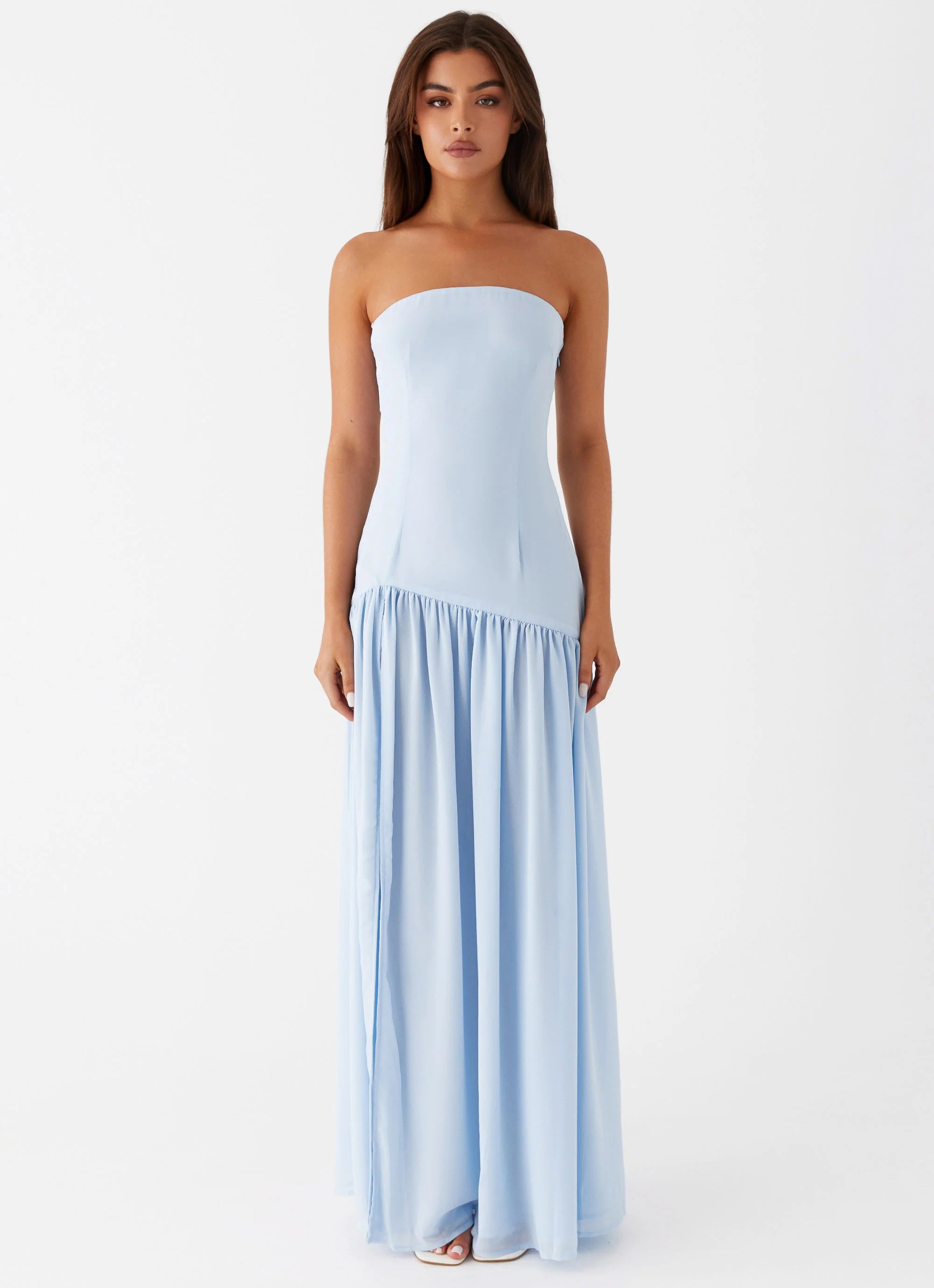 Eden Strapless Maxi Dress Blue