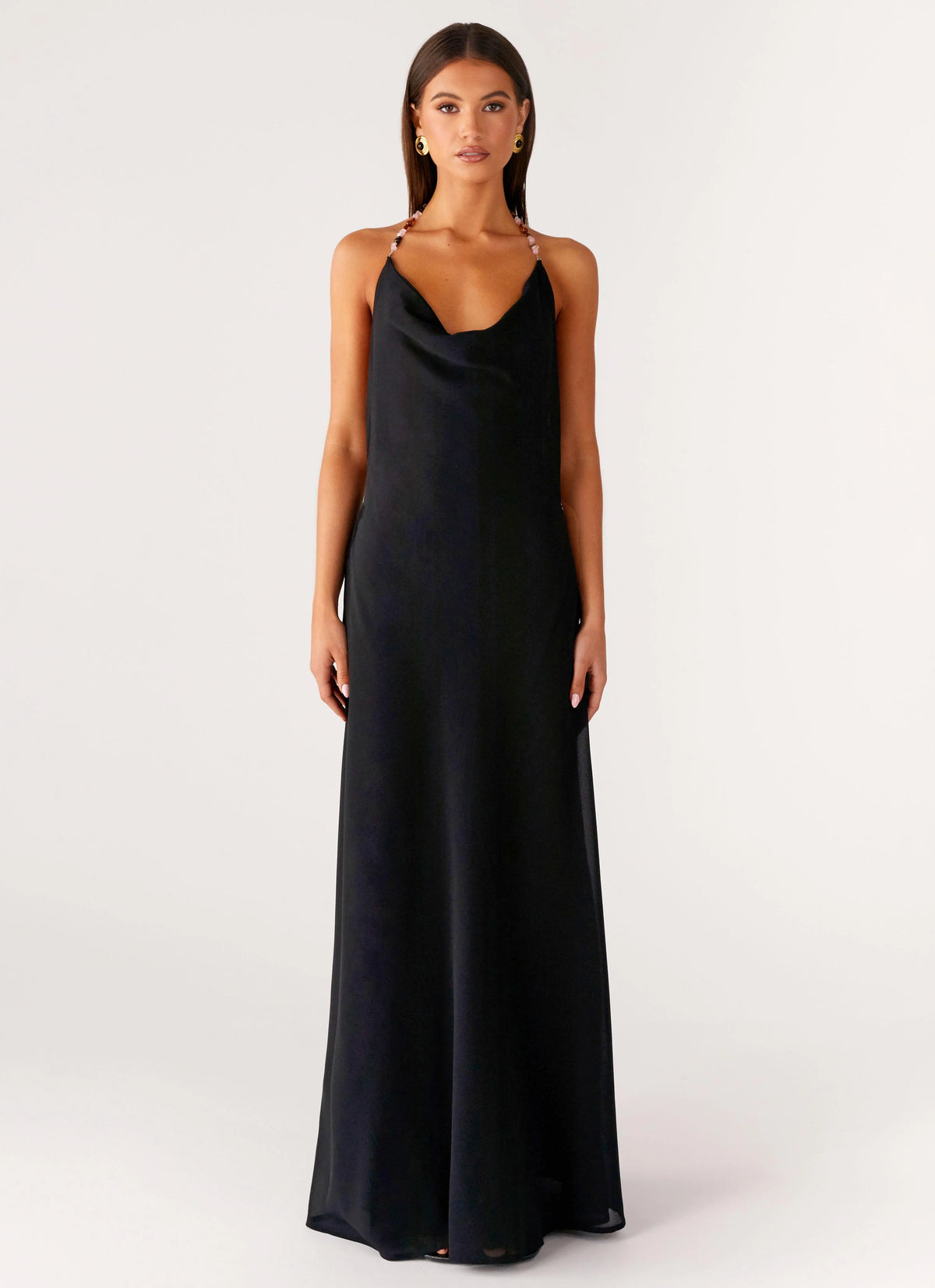 Morning Crush Cowl Maxi Dress Black