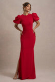 Love Letters Red Puff Sleeve Maxi Dress