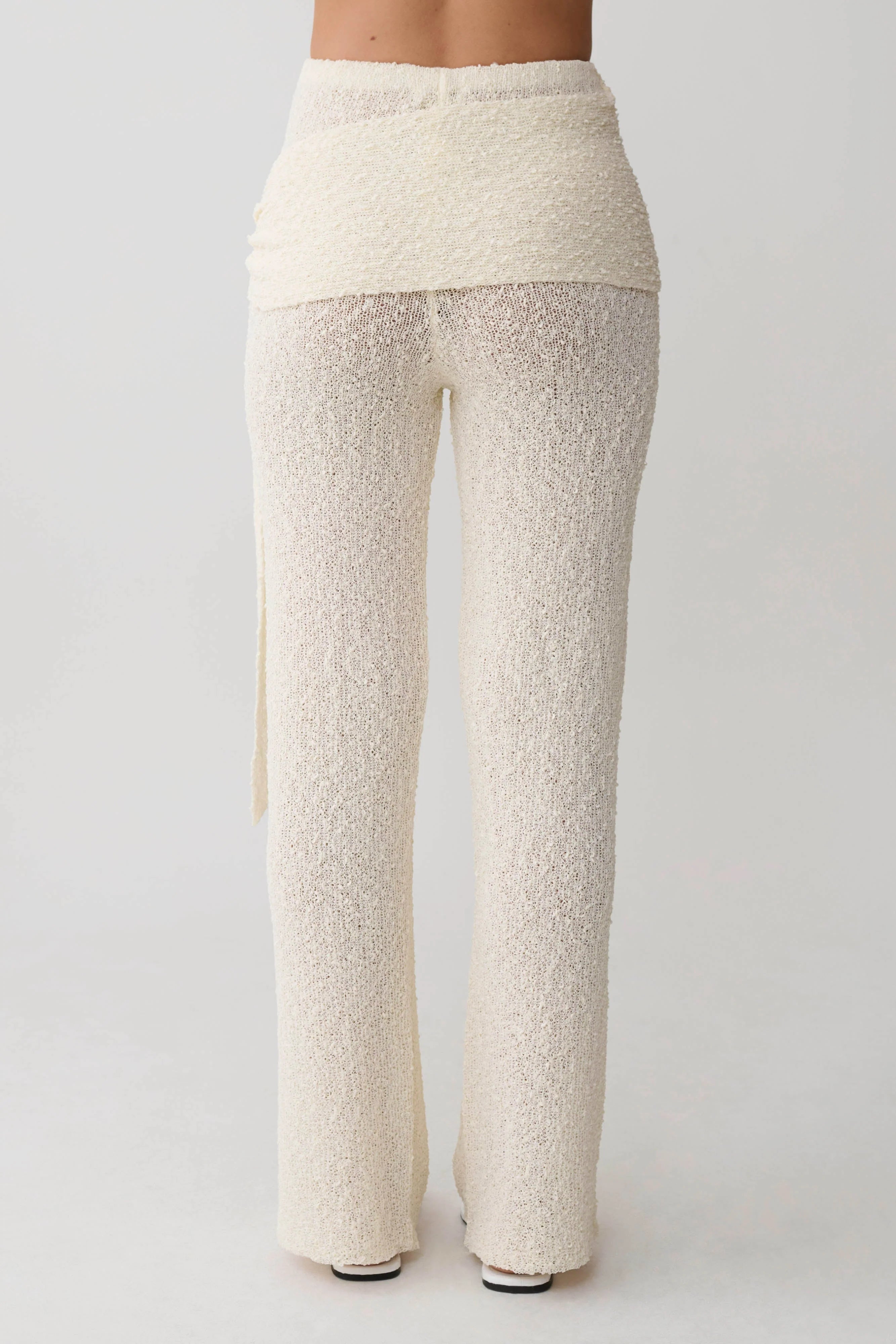 Mattais Boucle Knit Pants Ivory