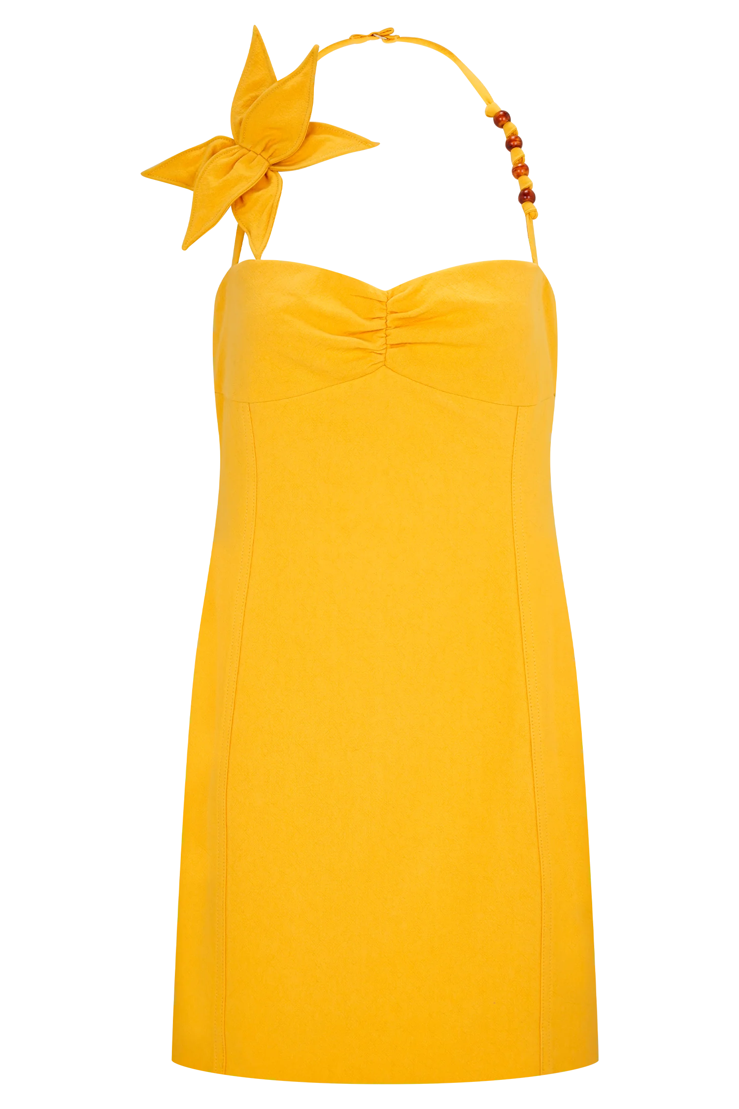 Reyes Cotton Floral Mini Dress Butterscotch