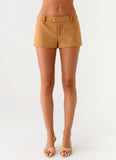Thats Chill Mini Shorts Brown