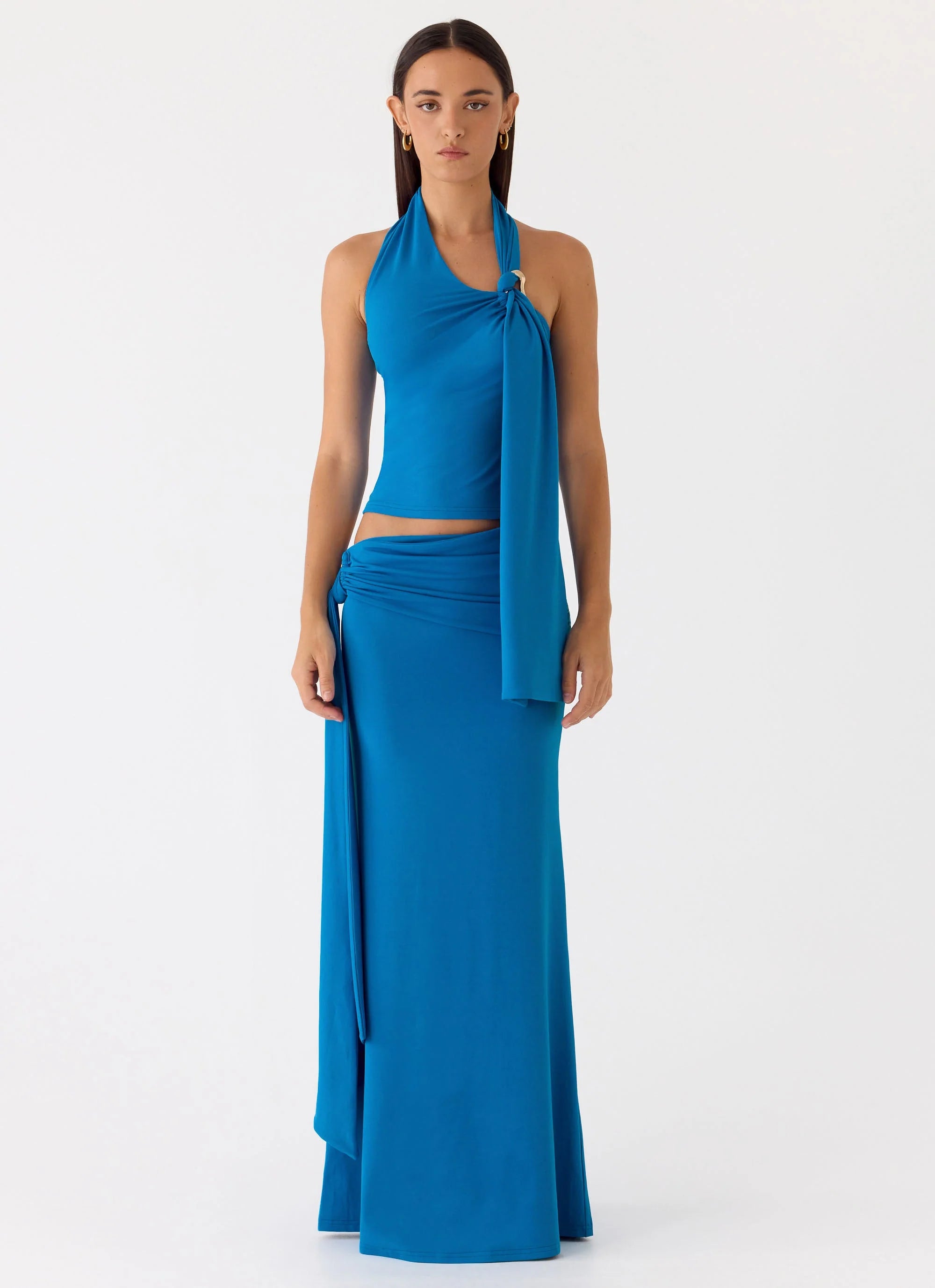 Demiase Maxi Skirt Royal Blue