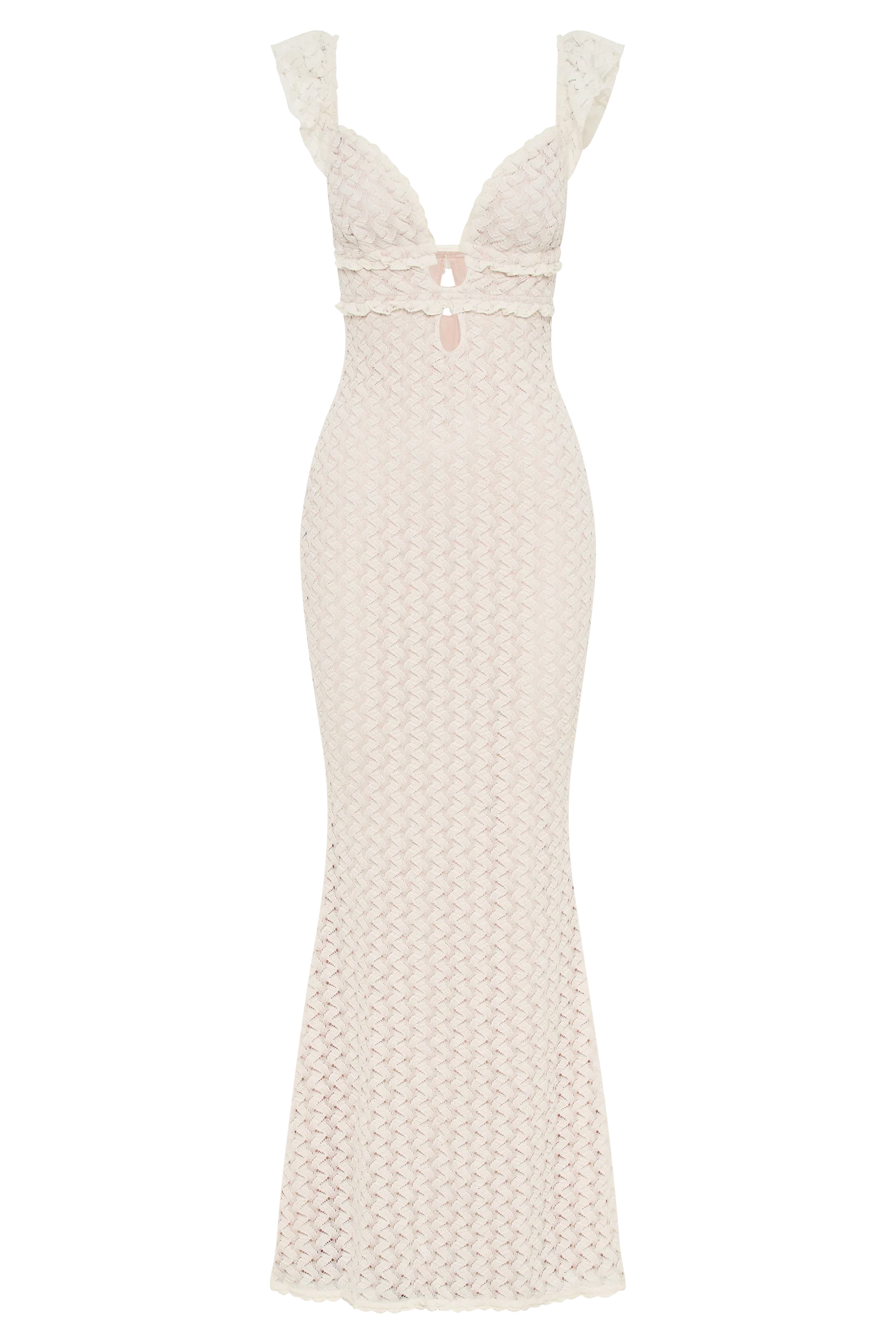 Ezra Lace Maxi Dress Ivory