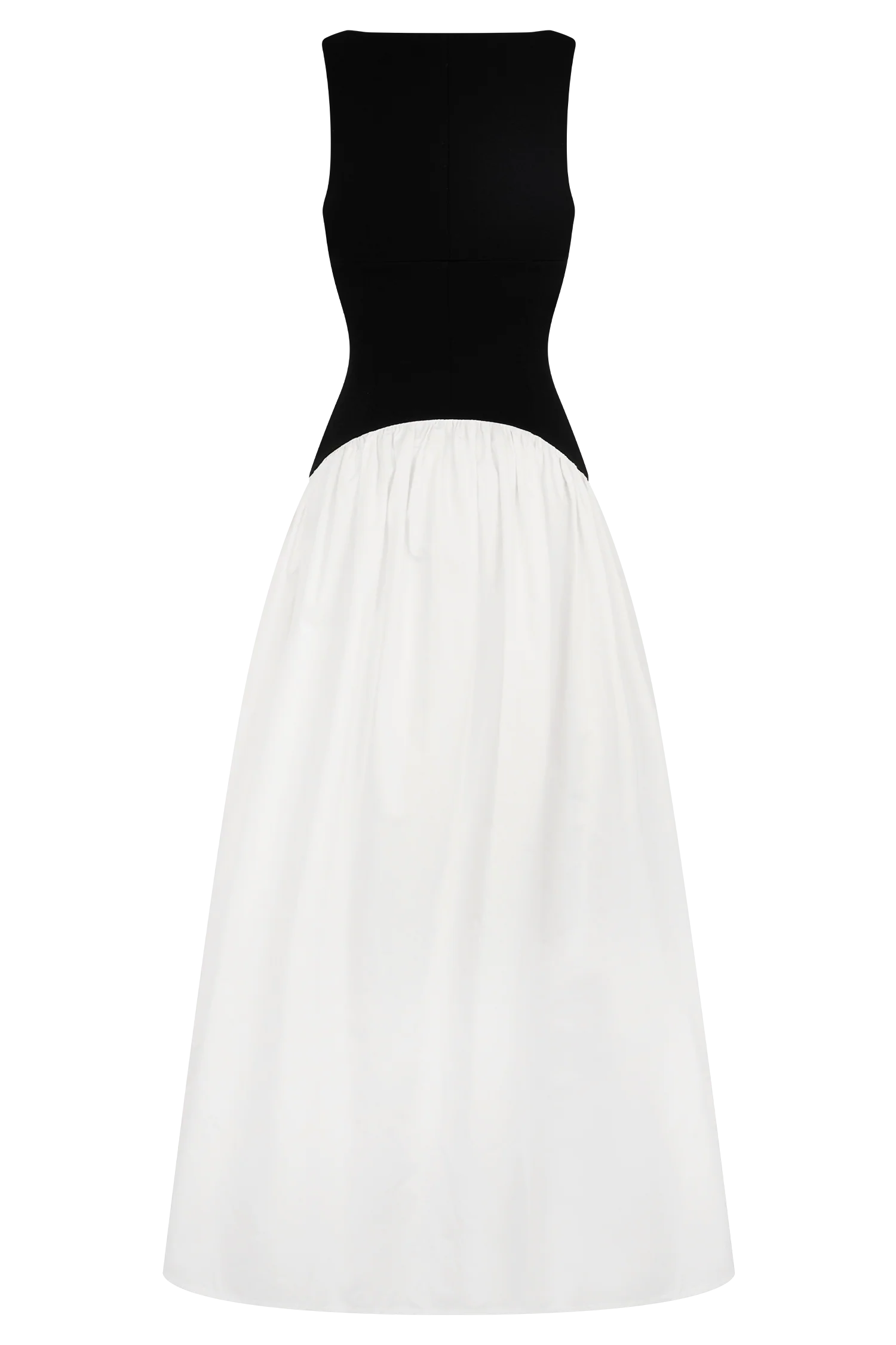 Acacia Contrast Sleeveless Maxi Dress Black White