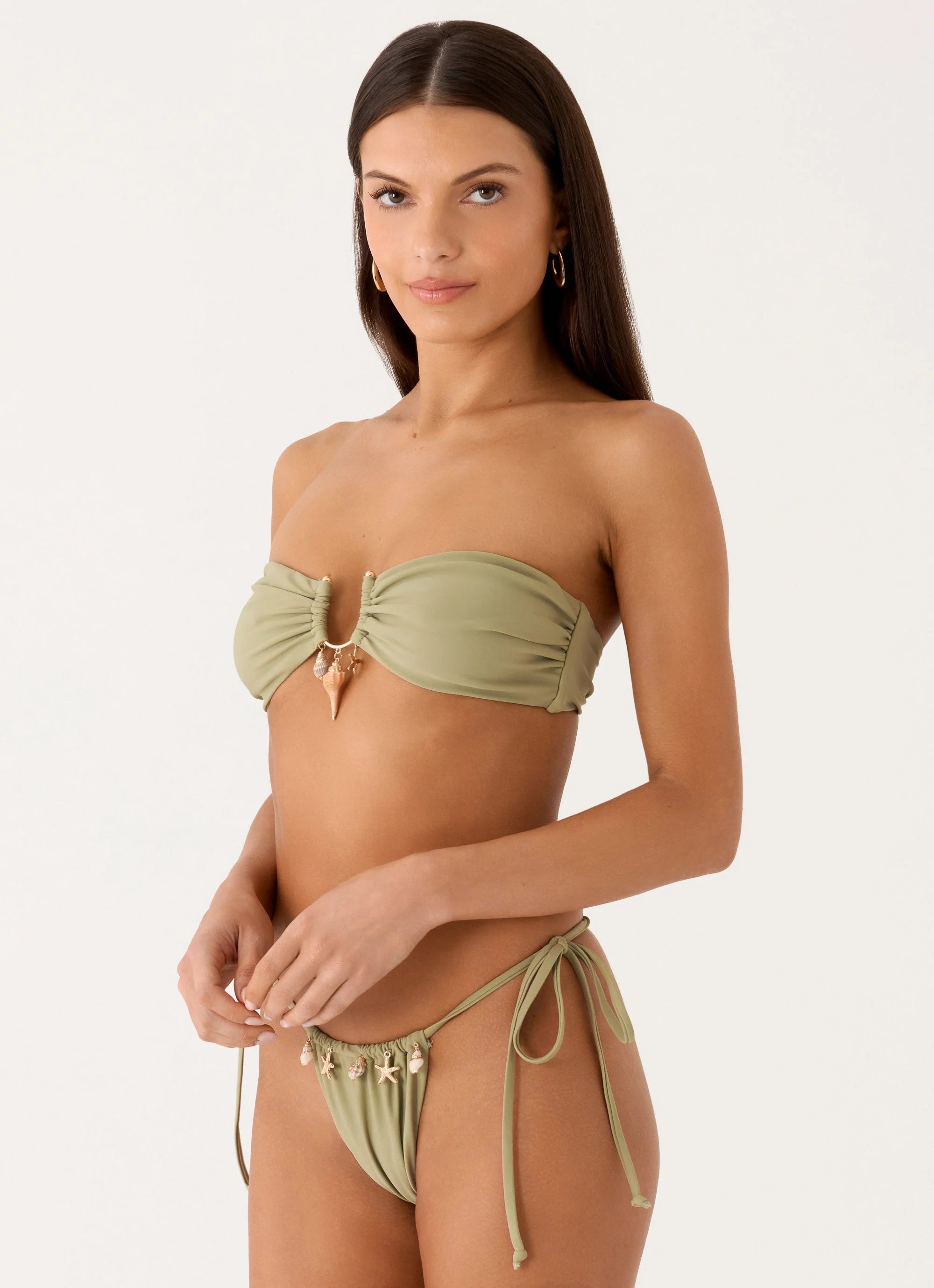 Corali Bikini Bottoms Pale Olive