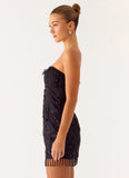 Wear My Kiss Mini Dress Black