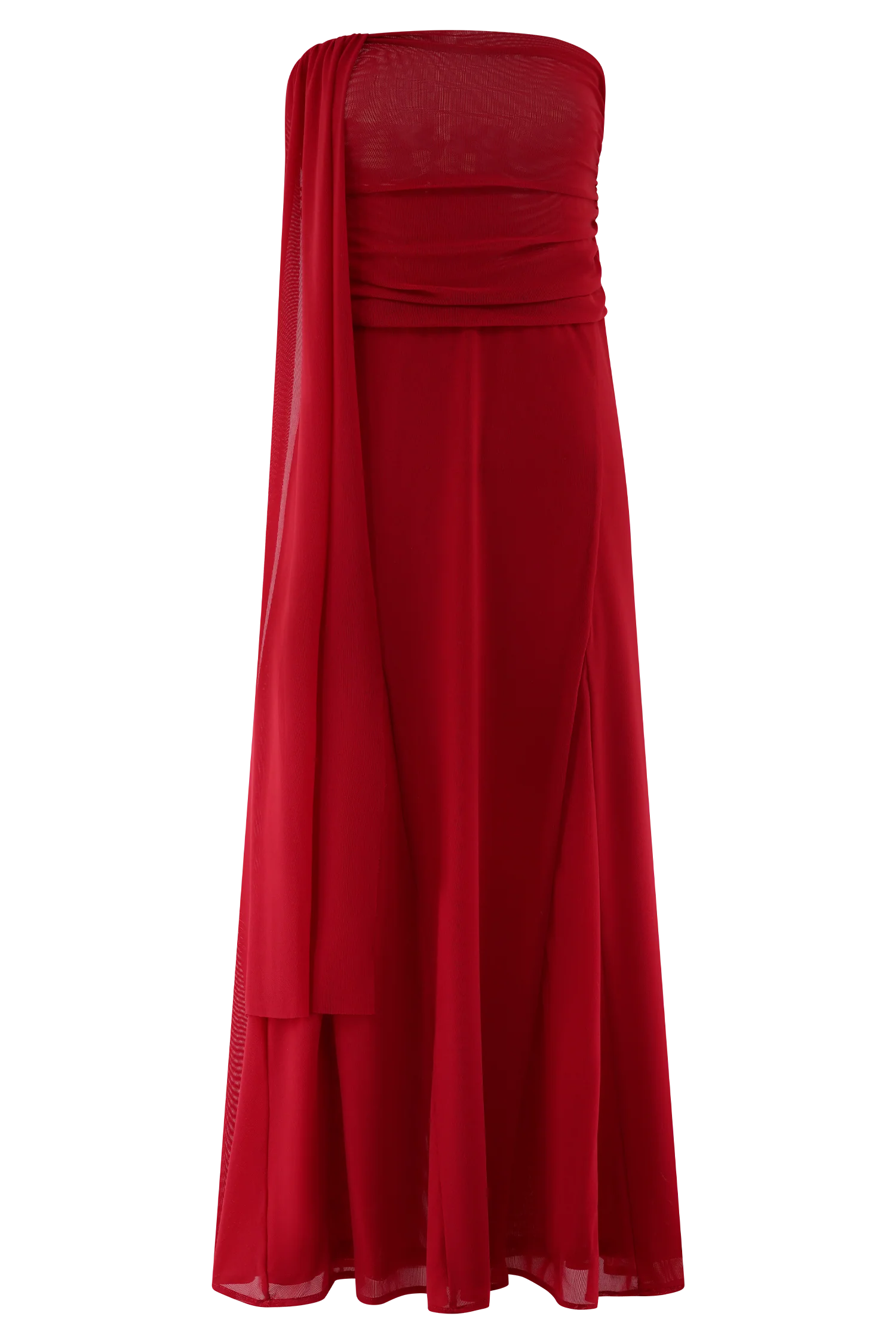Arna Mesh Maxi Skirt Ruby