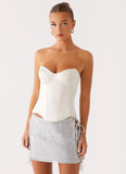 Radar Satin Corset Ivory