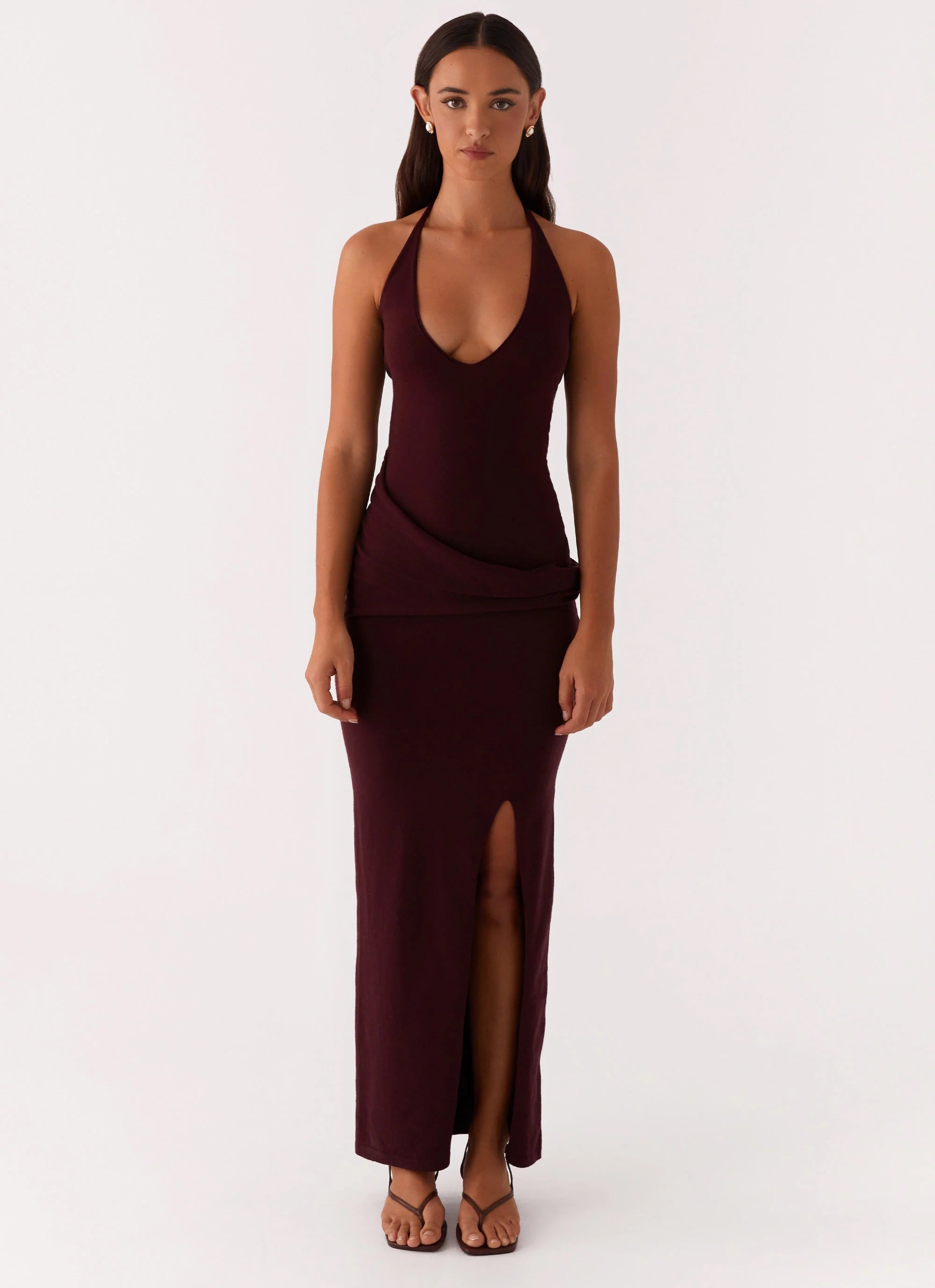 Lucky You Knit Maxi Dress Mulberry