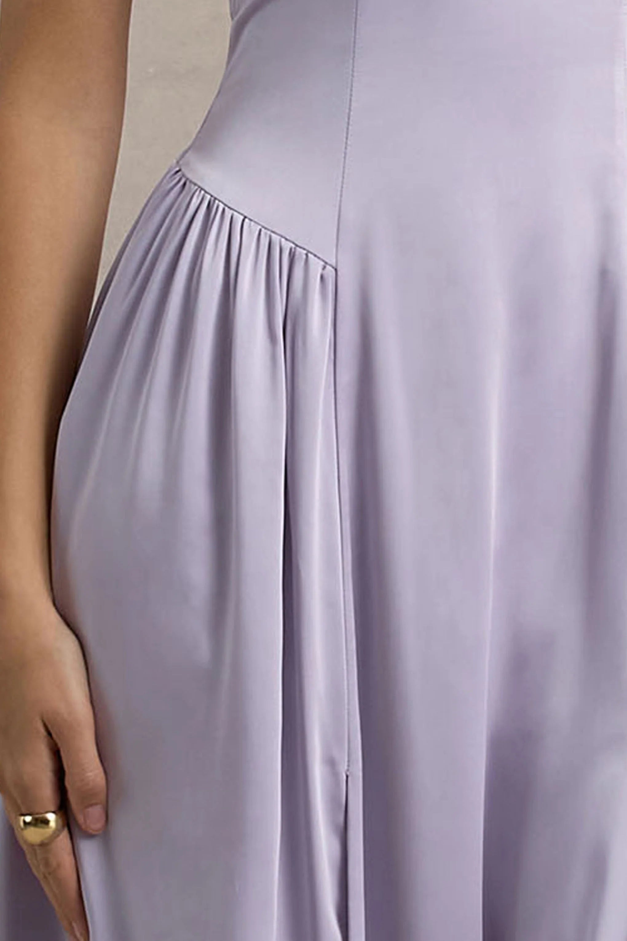 Jonas Lilac Plunge Neck Maxi Dress With Cami Straps