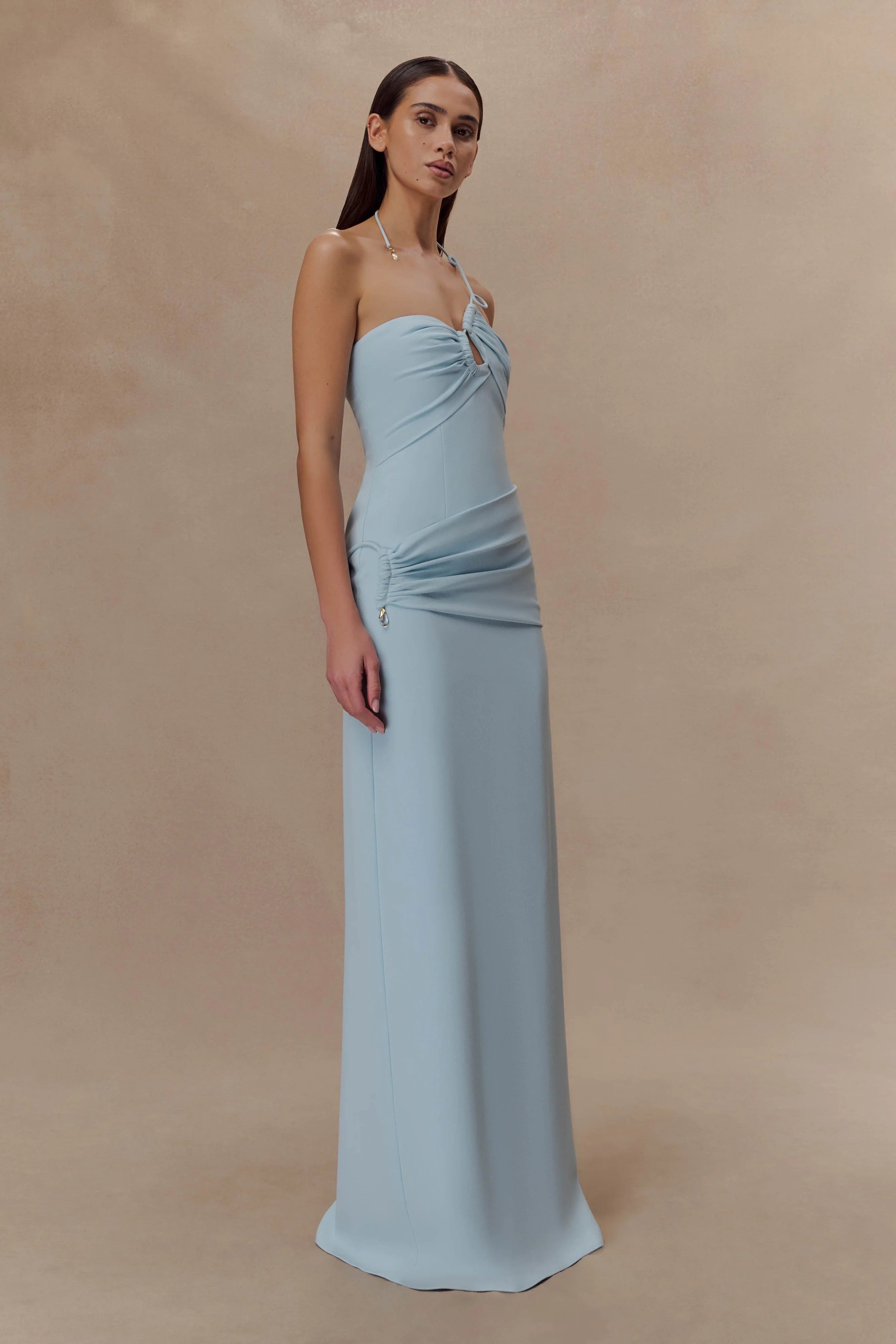 Lalia Teardrop Maxi Dress Powder Blue