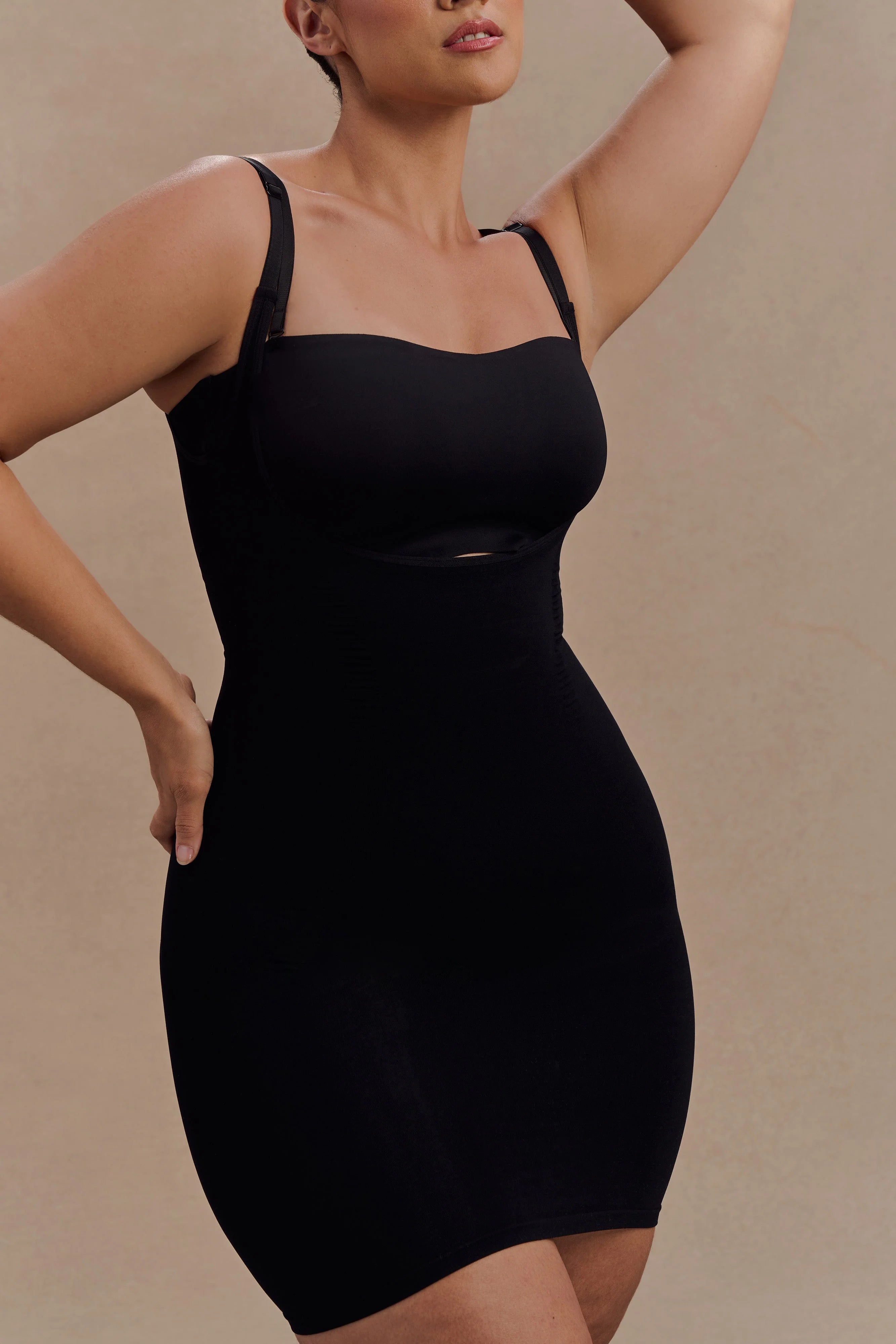 Jocelyn Backless Shapewear Mini Dress Black