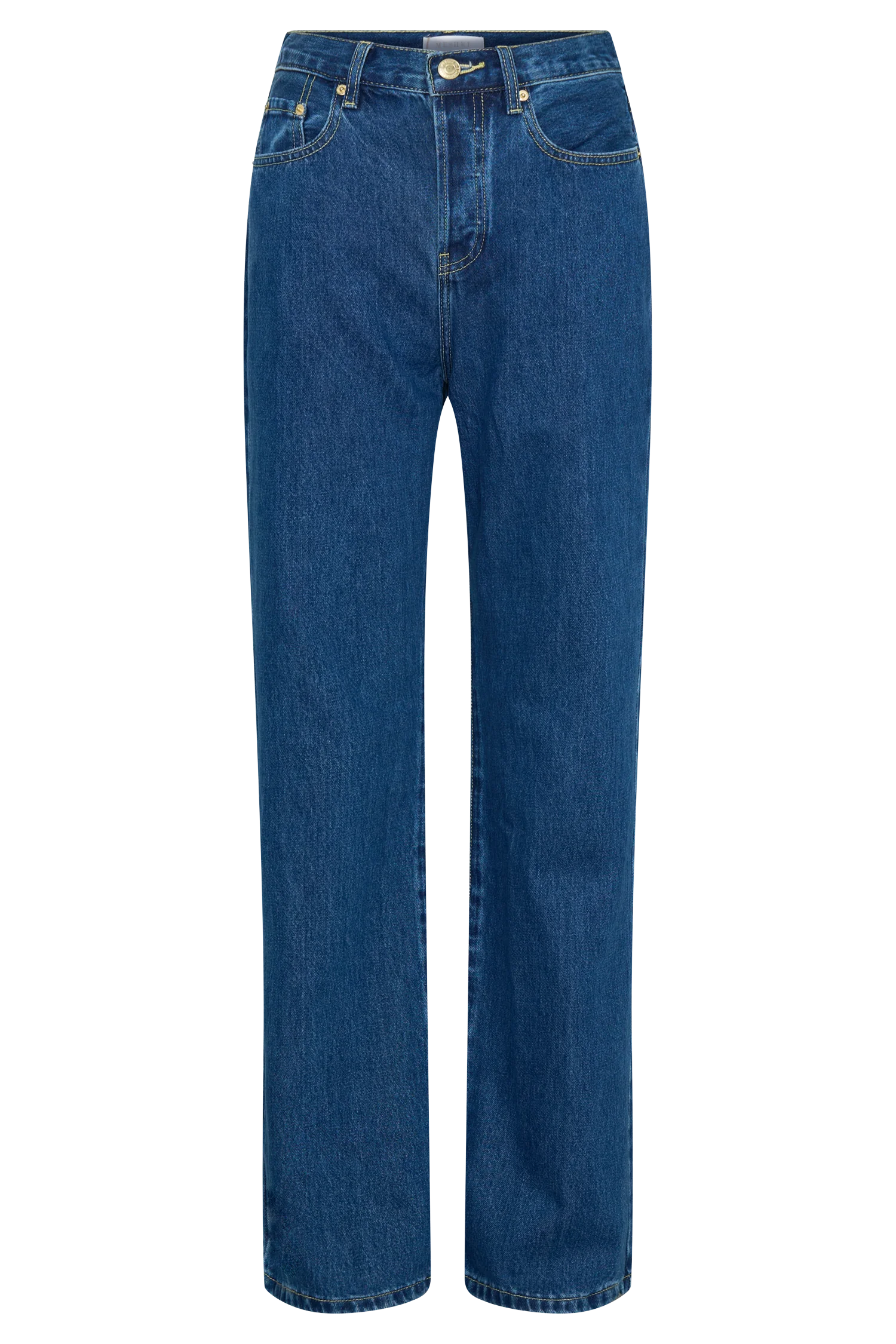 Janine High Waisted Straight Leg Jeans Dark Blue