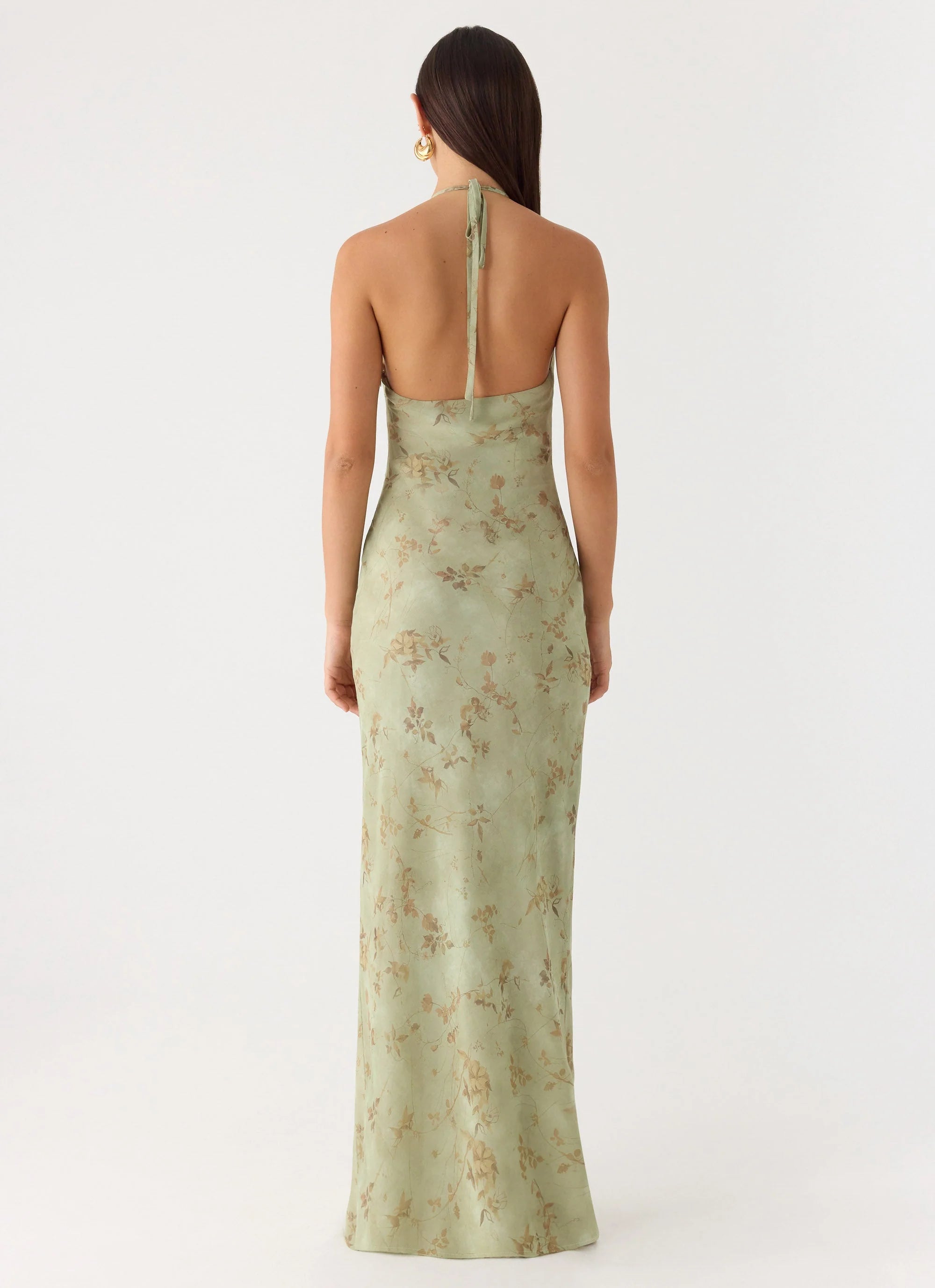 Ultra Quiet Halter Maxi Dress Wispy Fern