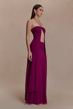 Marimae Long Knit Top Plum