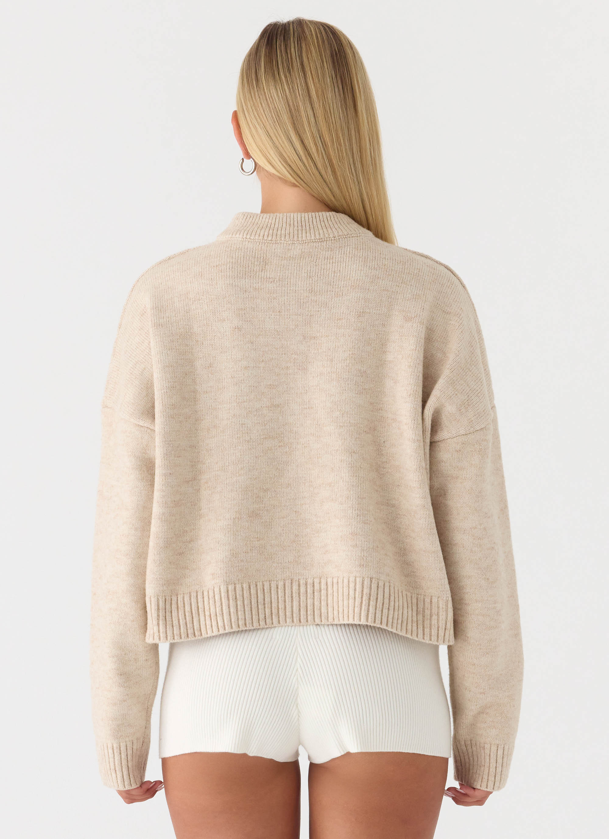 Cornelia Button Up Jumper Oatmeal