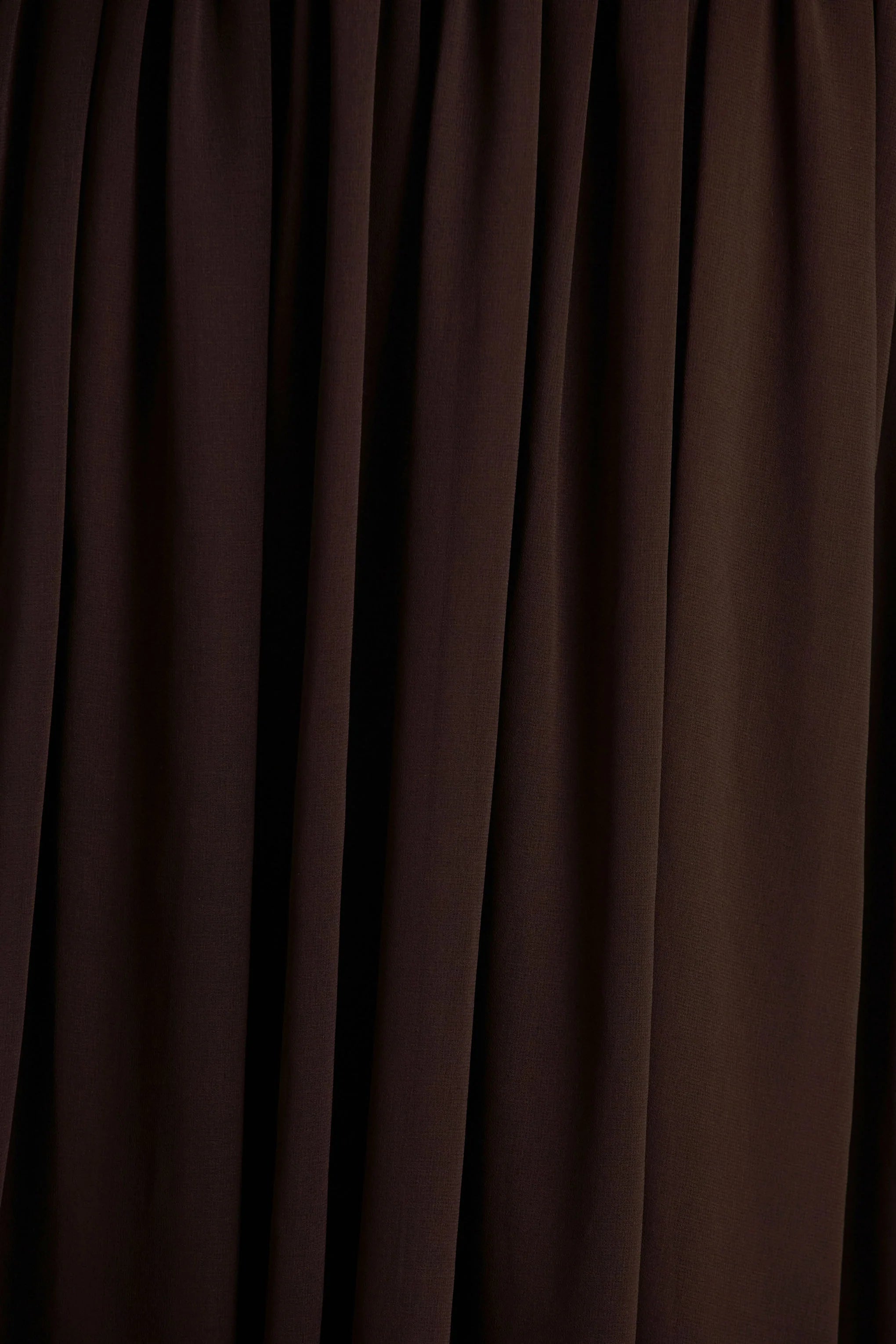 Kelly Brown Scoop Neck Maxi Dress With Pleated Mesh Skirt