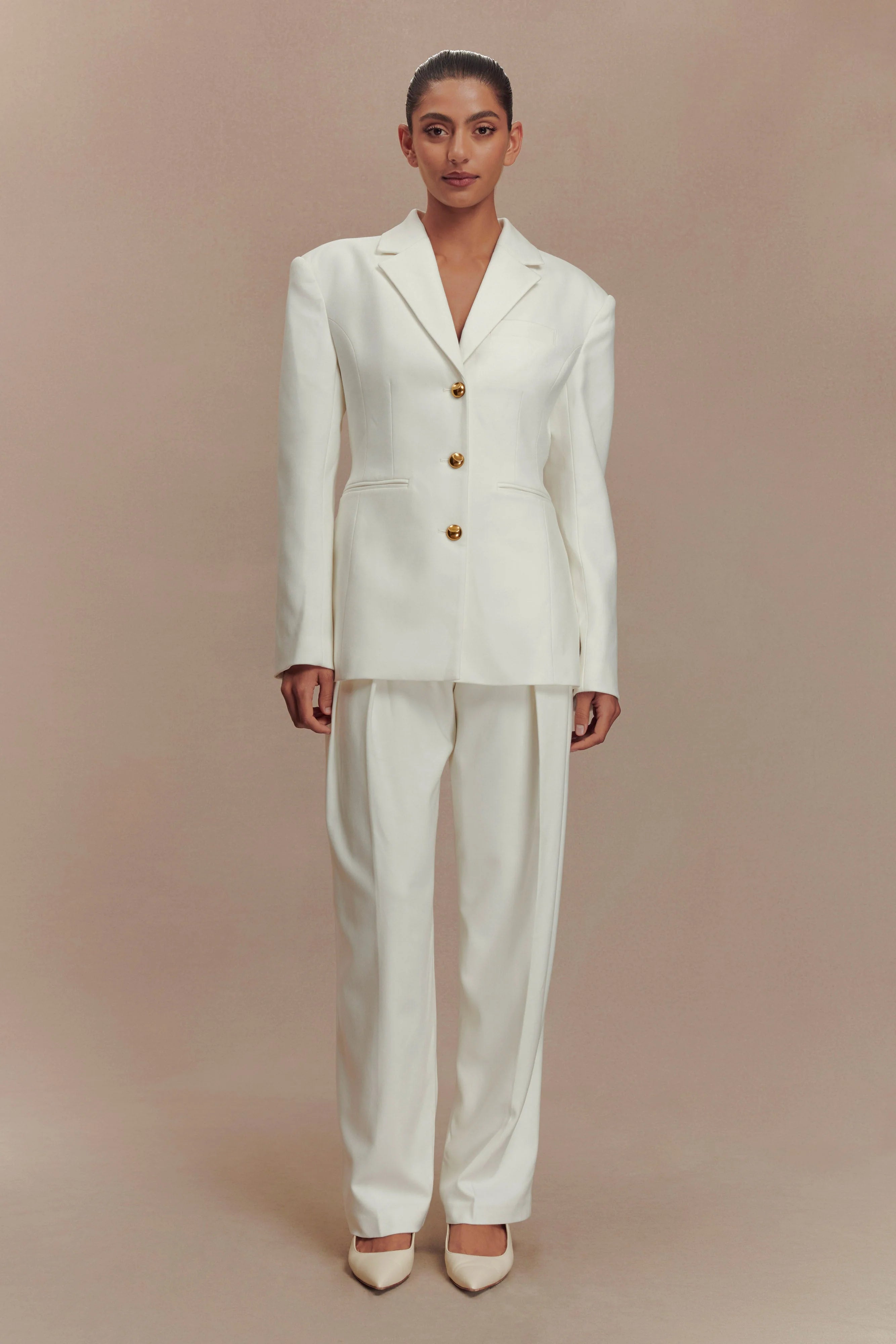 Bellamy Cinched Blazer Ivory