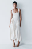 Sharon Scuba Jersey Midi Dress Ivory