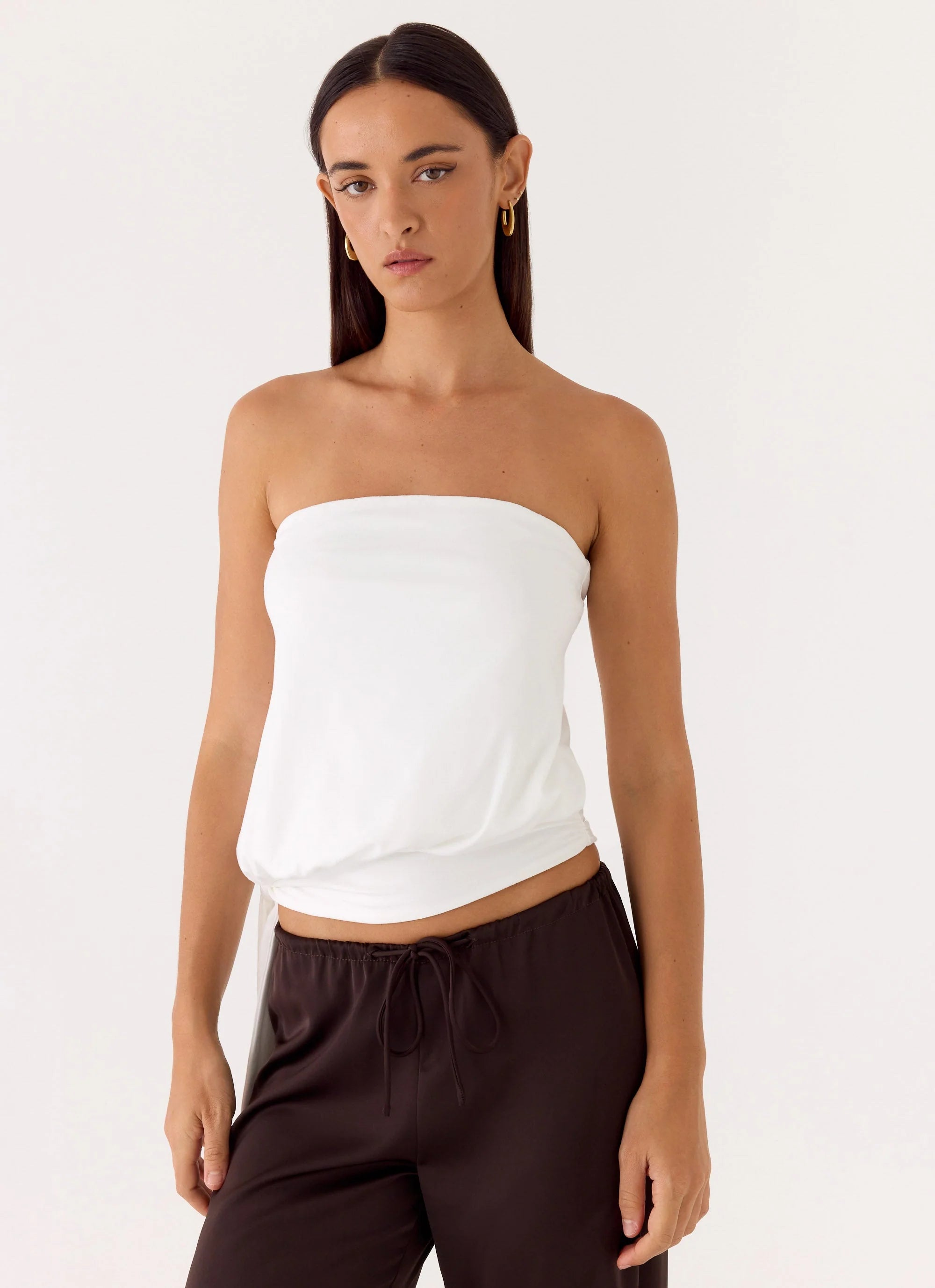 Livia Strapless Top White