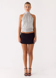 Willow Sequin Top Silver