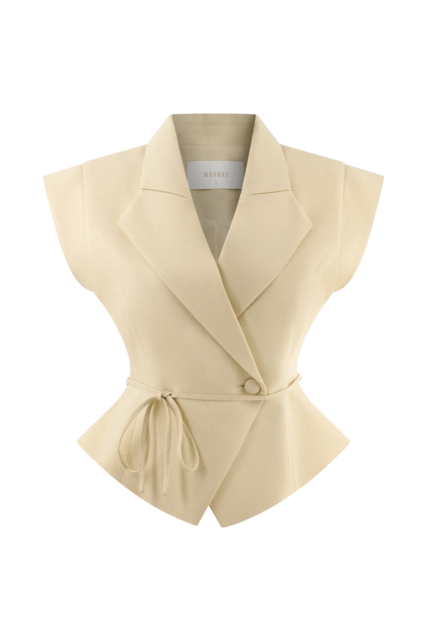 Andina Shortsleeve Linen Top Natural Beige