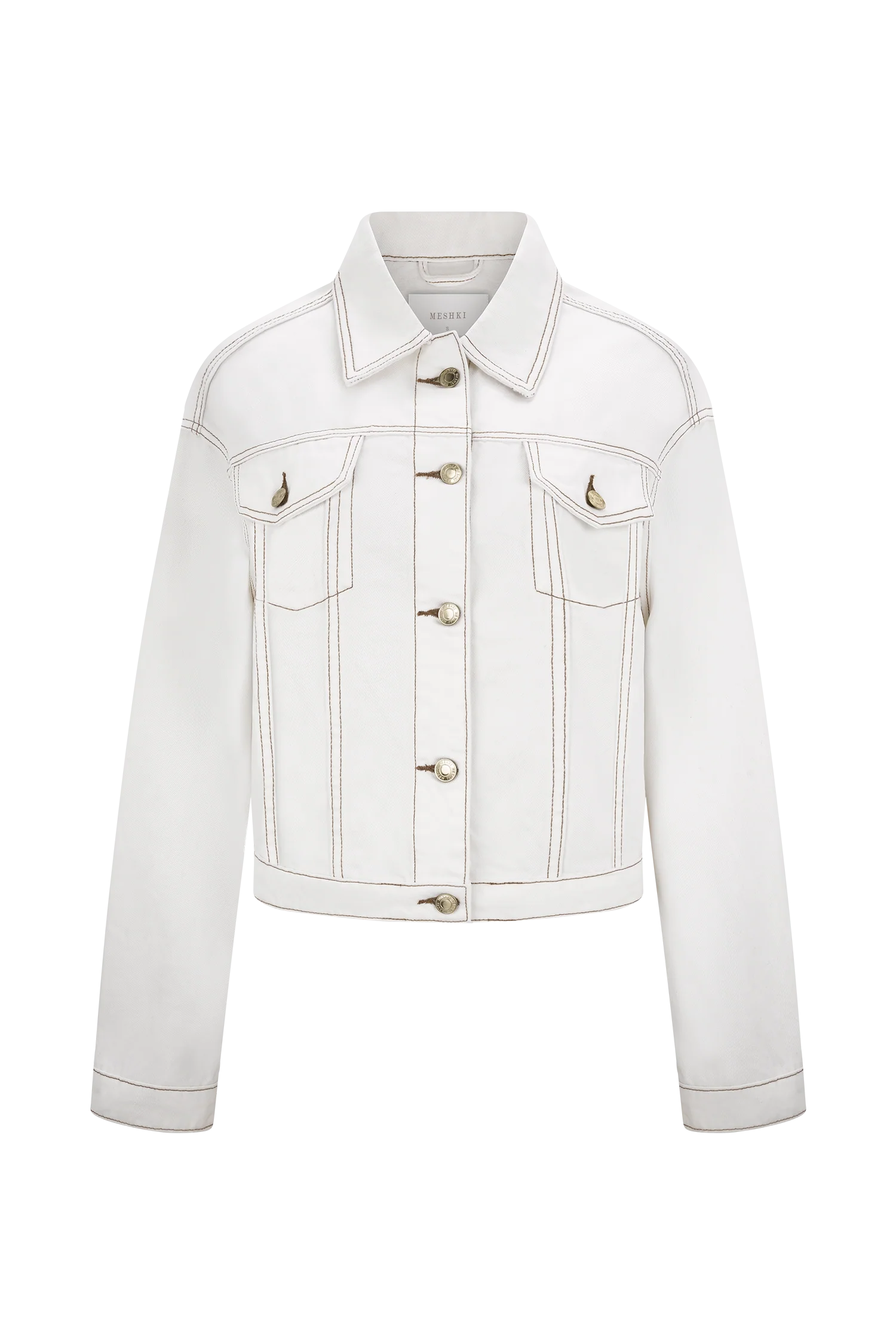 Kirra Cinched Denim Jacket White