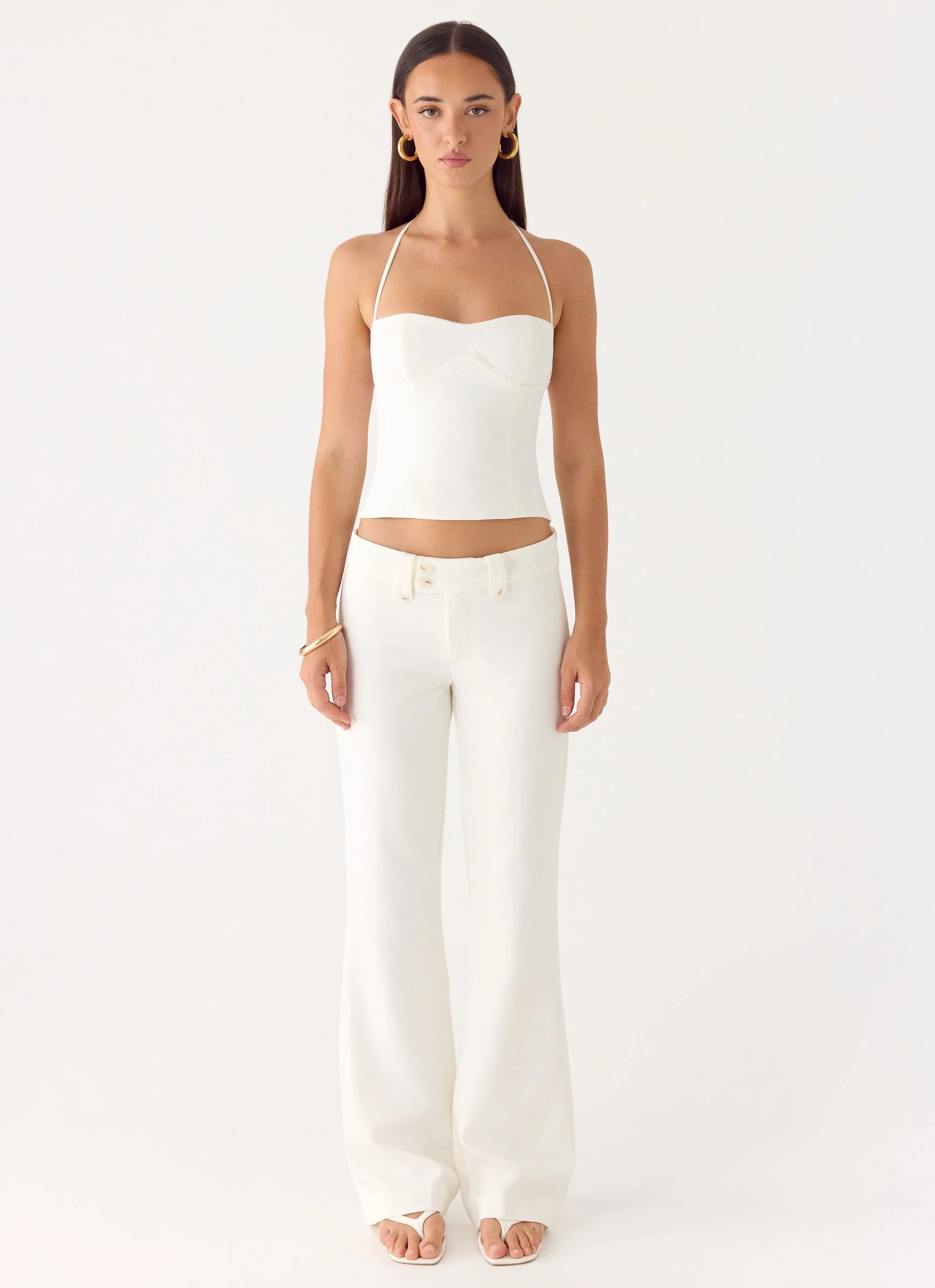 Weiss Bustier Top White
