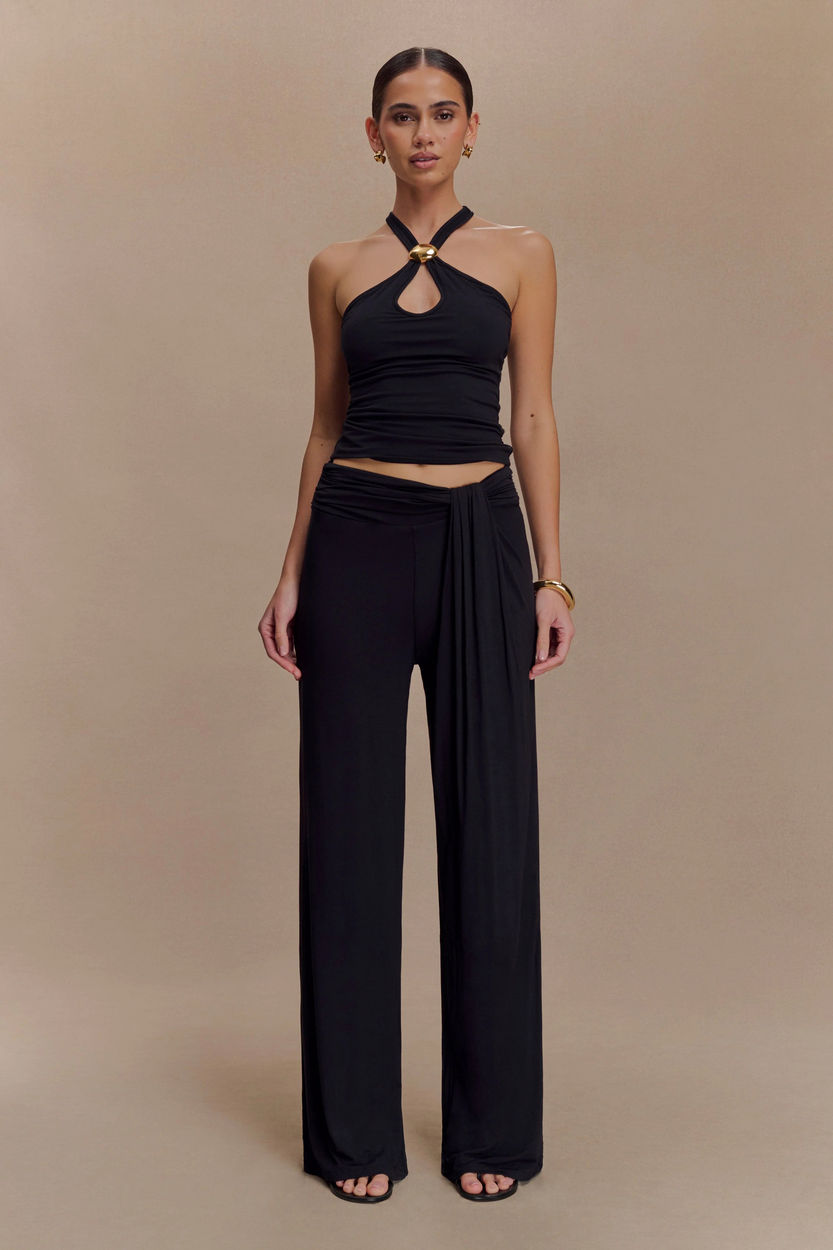 Ramona Modal Tank Top With Hardware Black