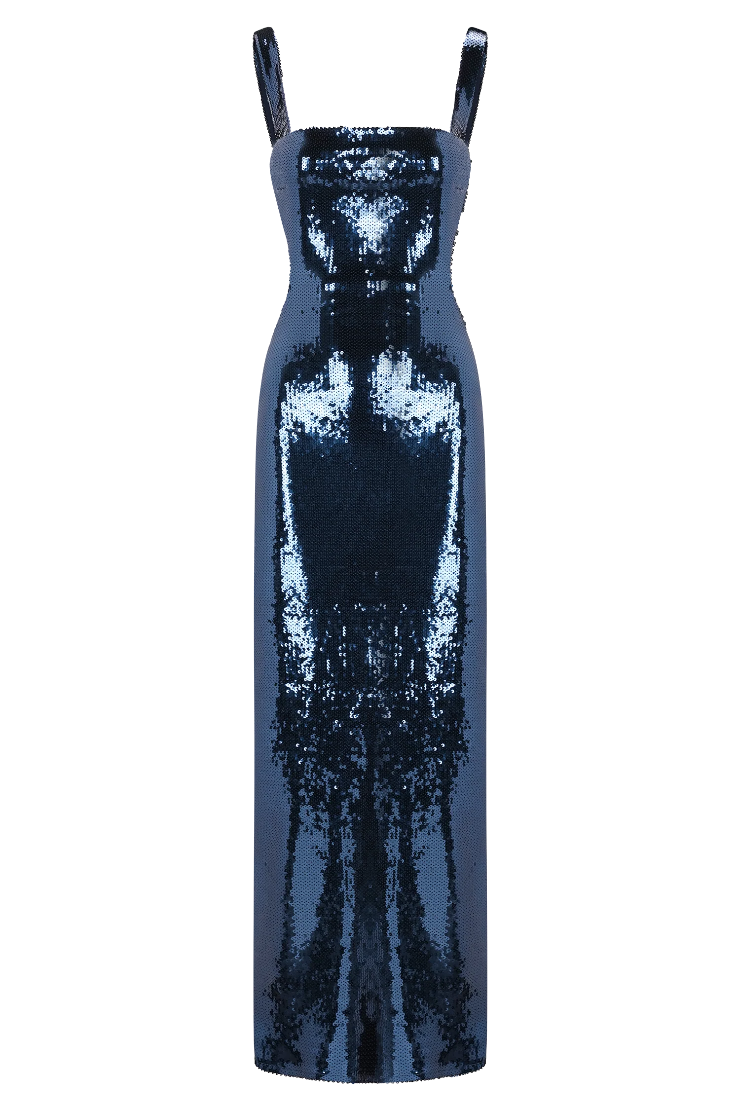 Adoria Sequin Cut Out Maxi Dress Navy