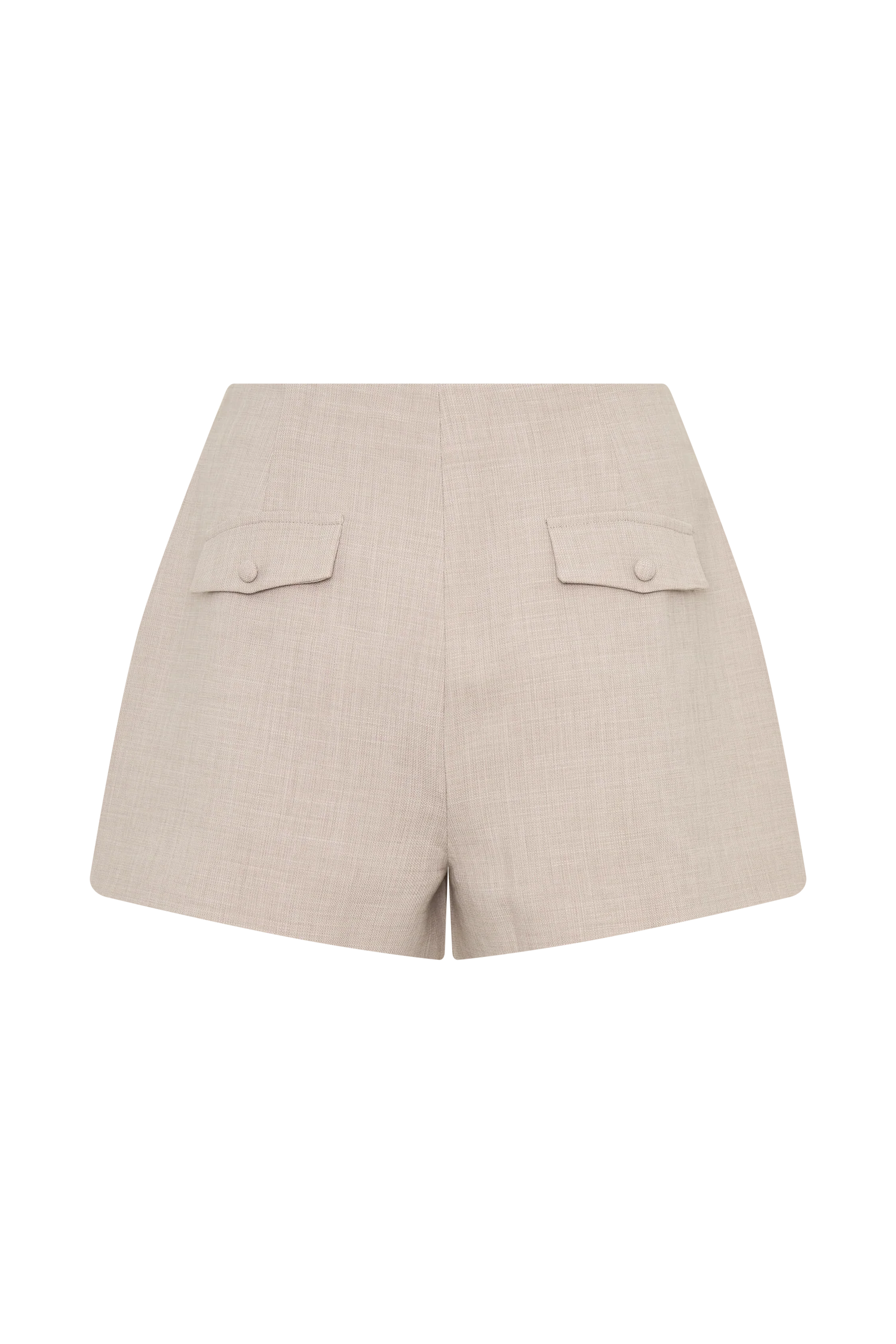 Solenne Suiting Shorts Natural Marle