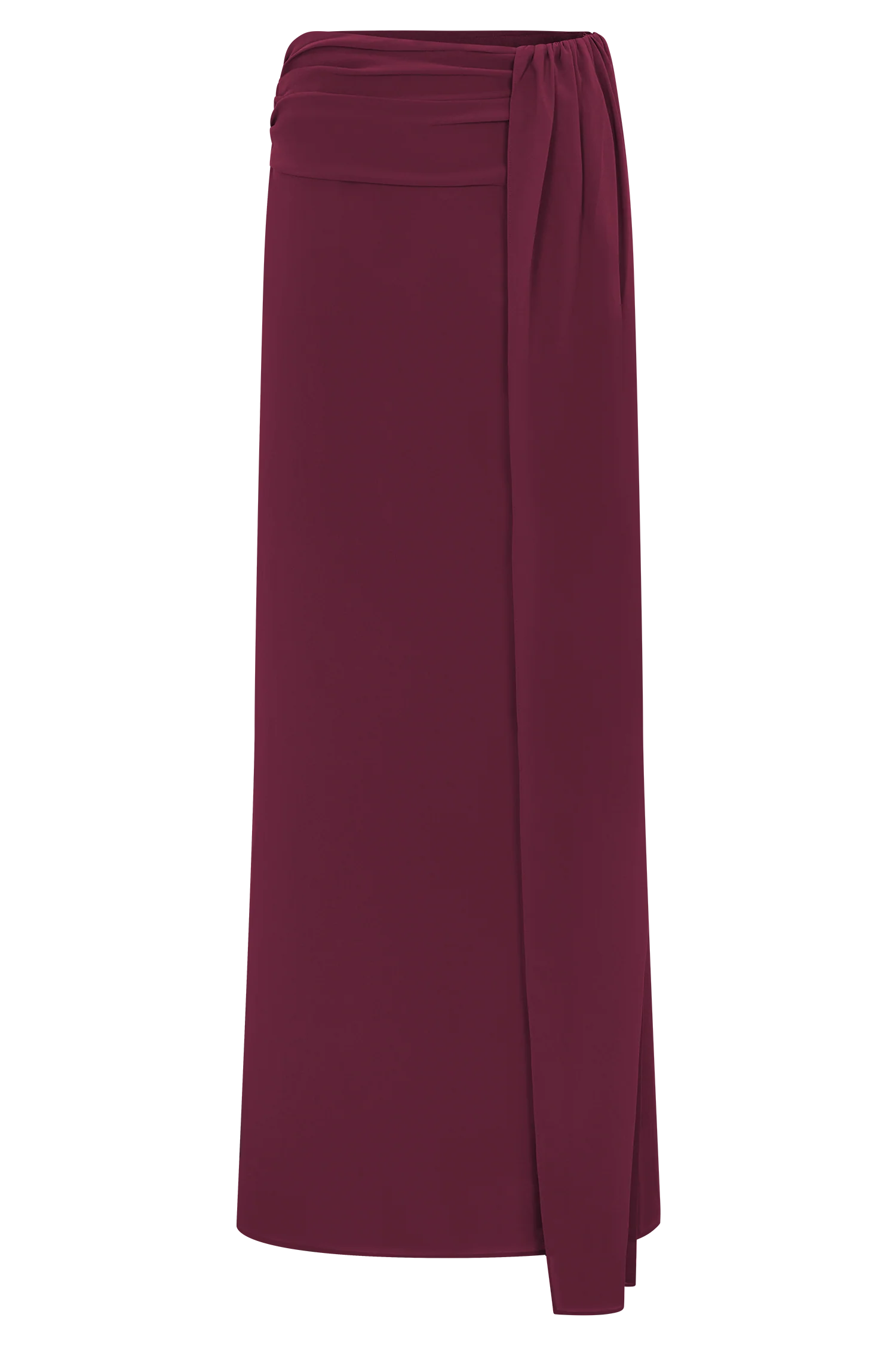 Celina Chiffon Overlay Maxi Skirt Cherry Red