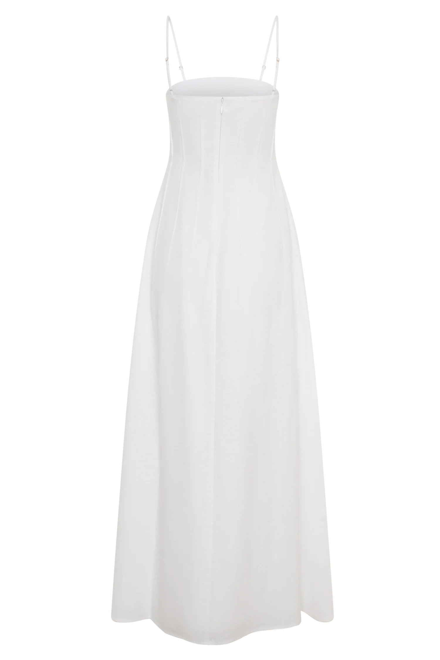Sofie Pintuck Linen Maxi Dress White