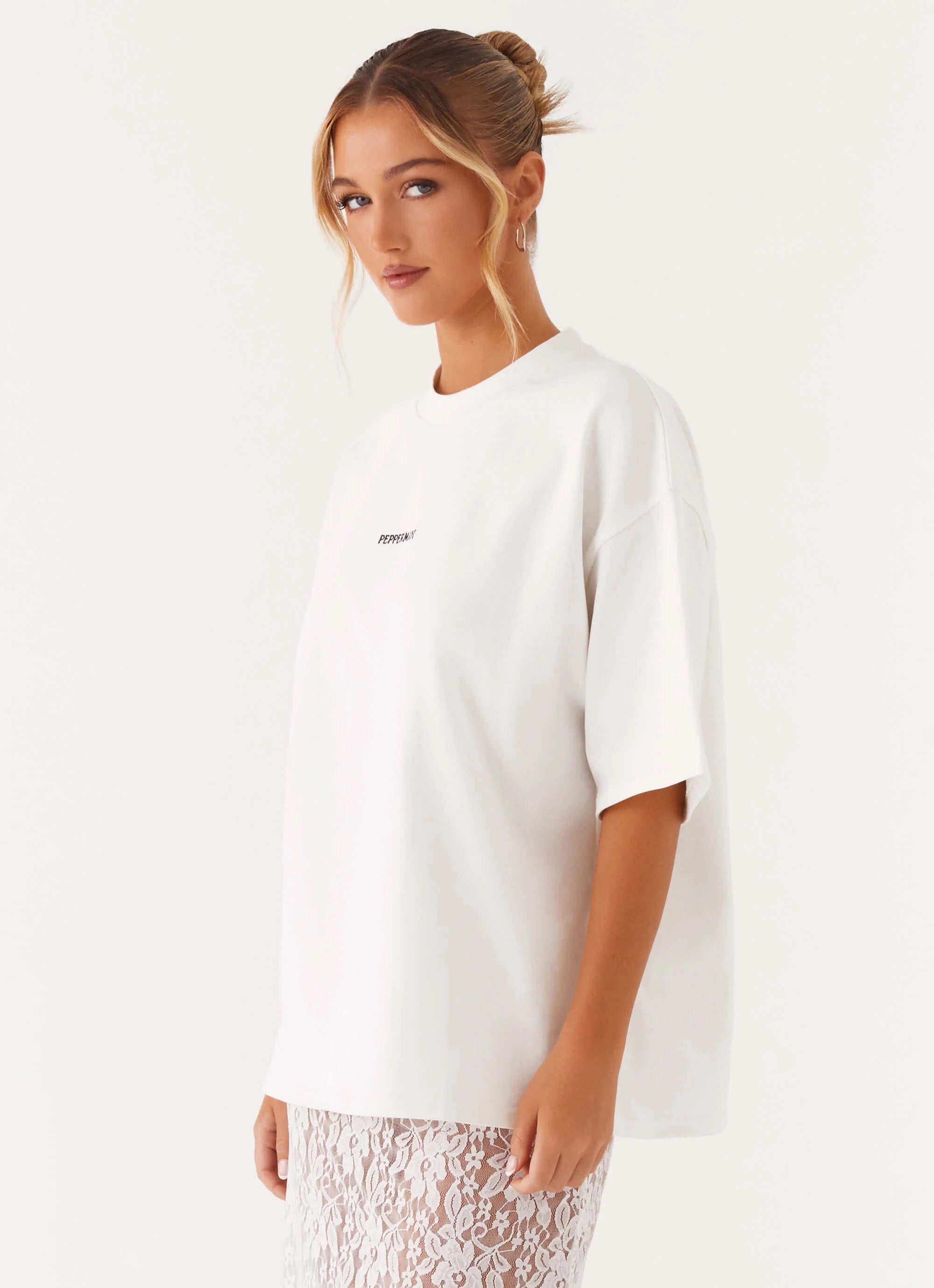 Signature Oversized Tee White