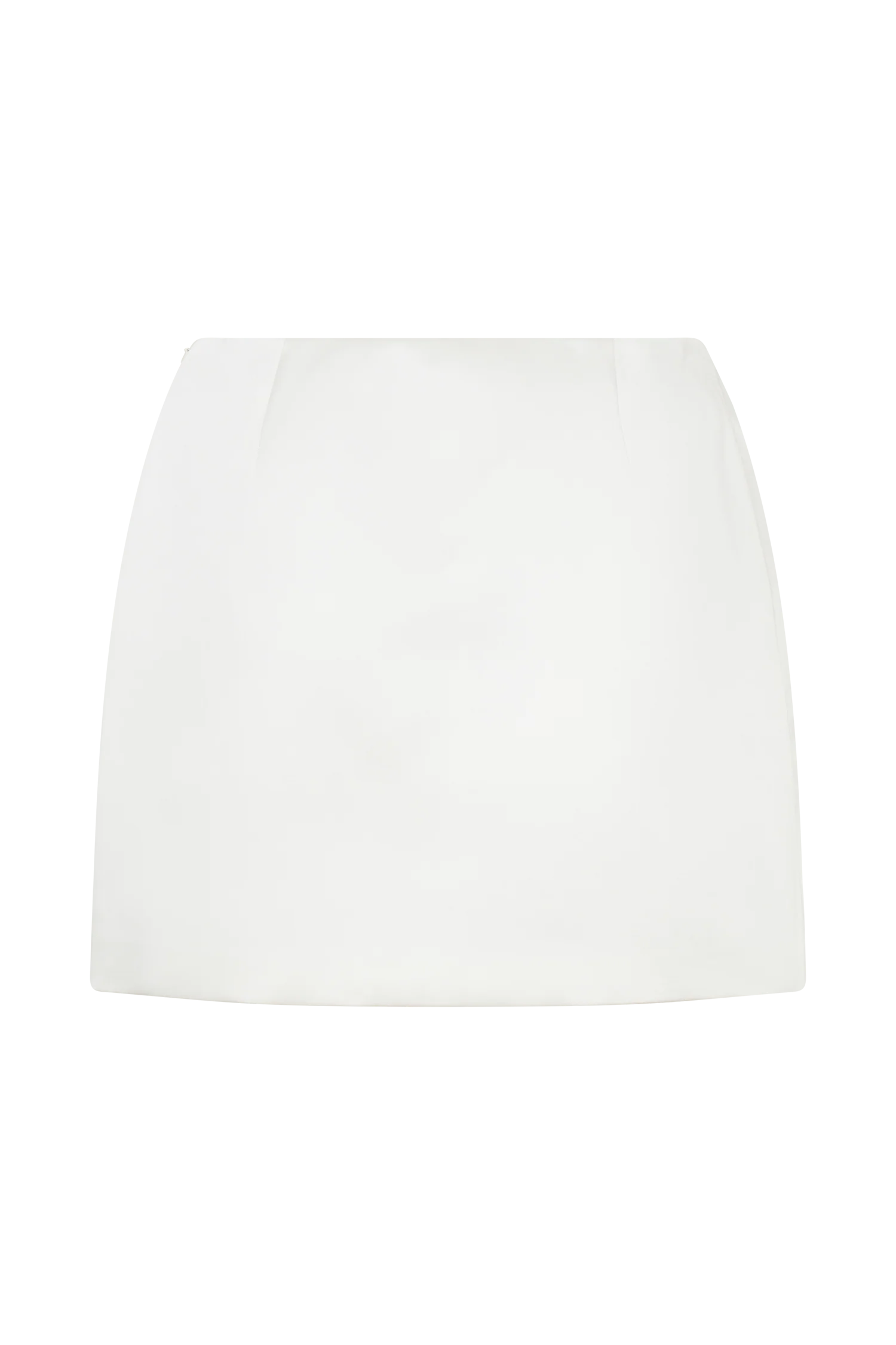 Adeline Satin Mini Skirt White
