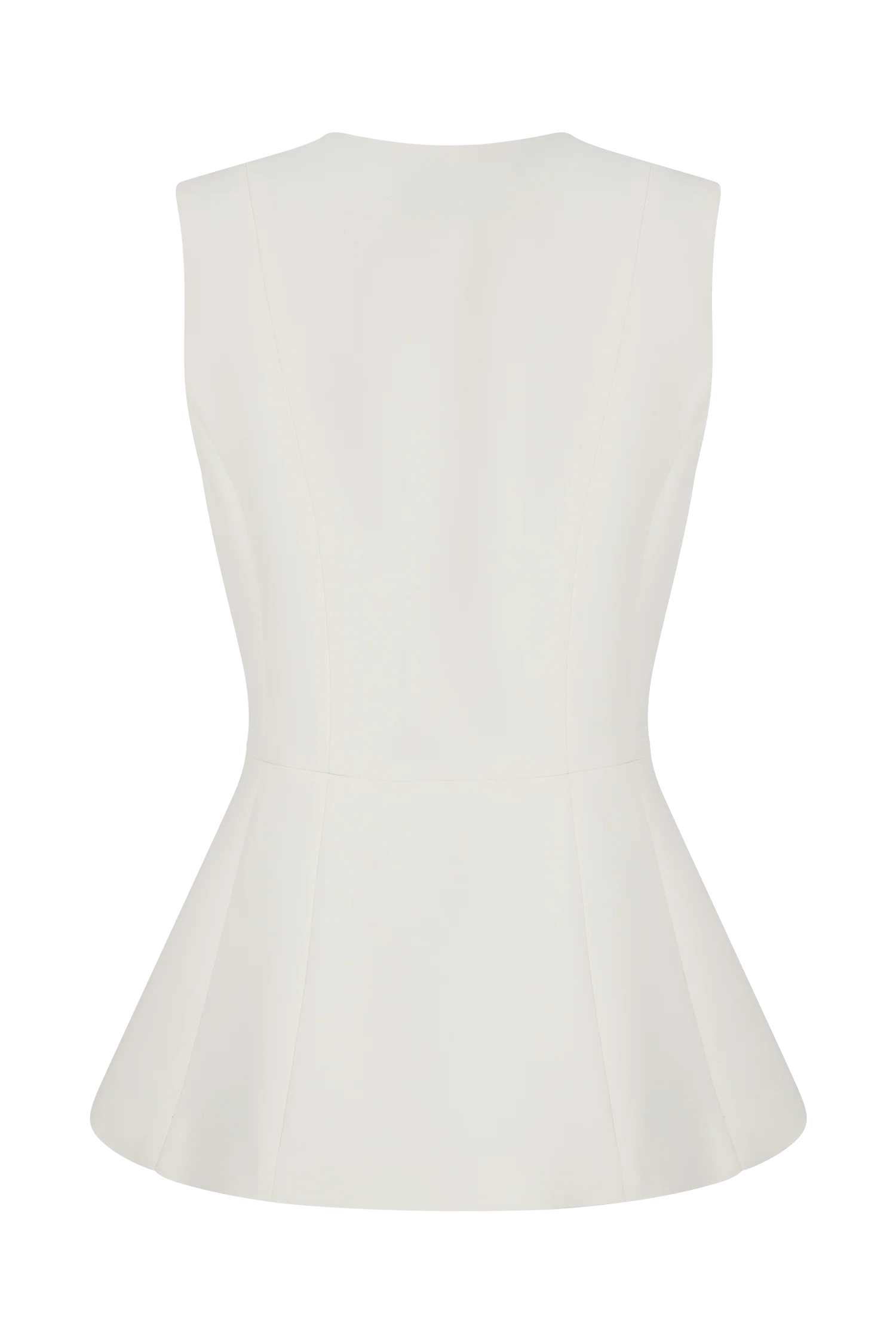 Angelie Suiting Vest Top Ivory